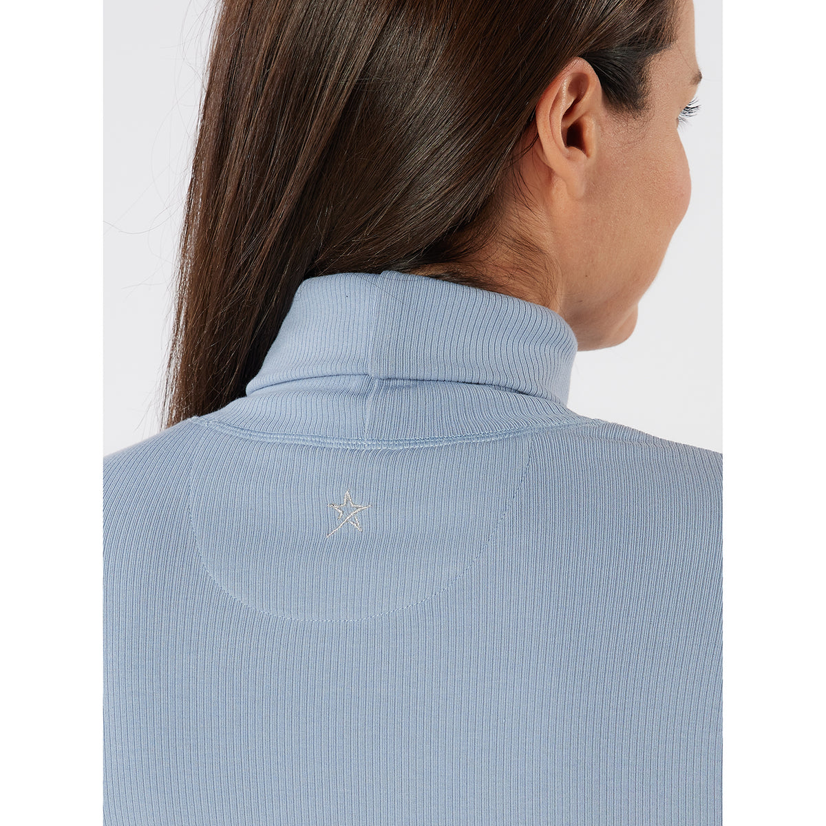 Swing Out Sister Soft-Stretch Ribbed Roll Neck with Brushed Back Inner