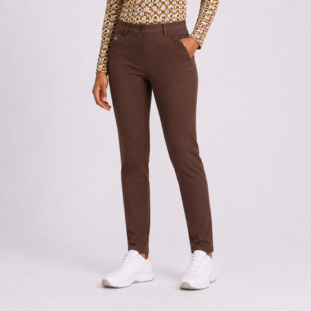 Swing Out Sister Micro-Fleece Backed Thermal Trouser in Rich Brown