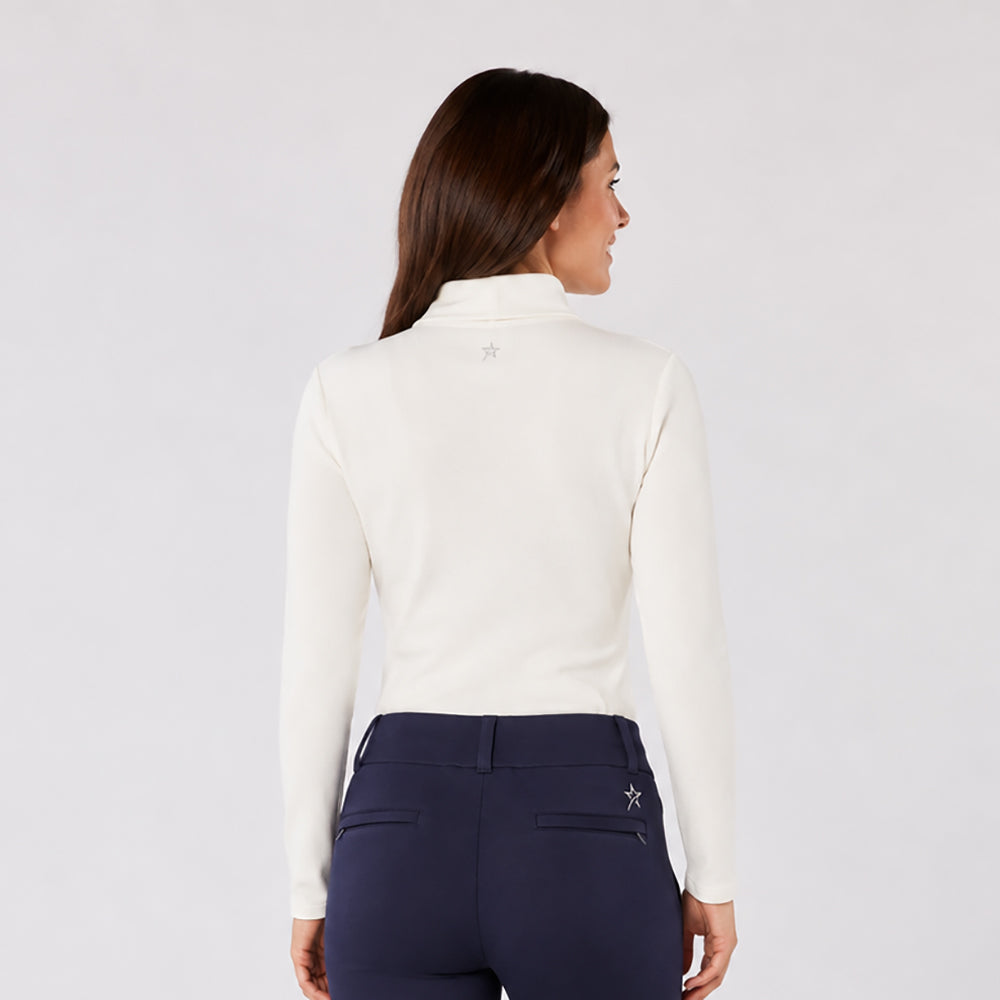 Swing Out Sister Soft-Stretch Ribbed Roll Neck with Brushed Back Inner
