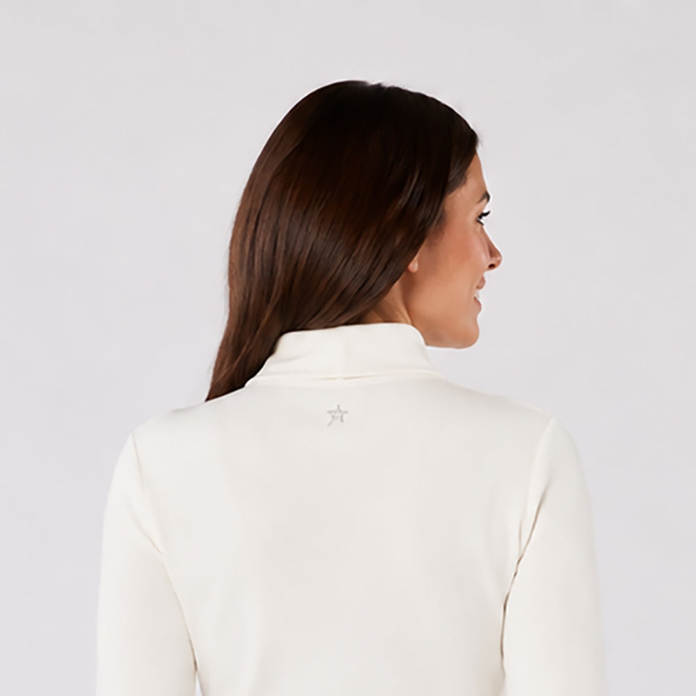 Swing Out Sister Soft-Stretch Ribbed Roll Neck with Brushed Back Inner