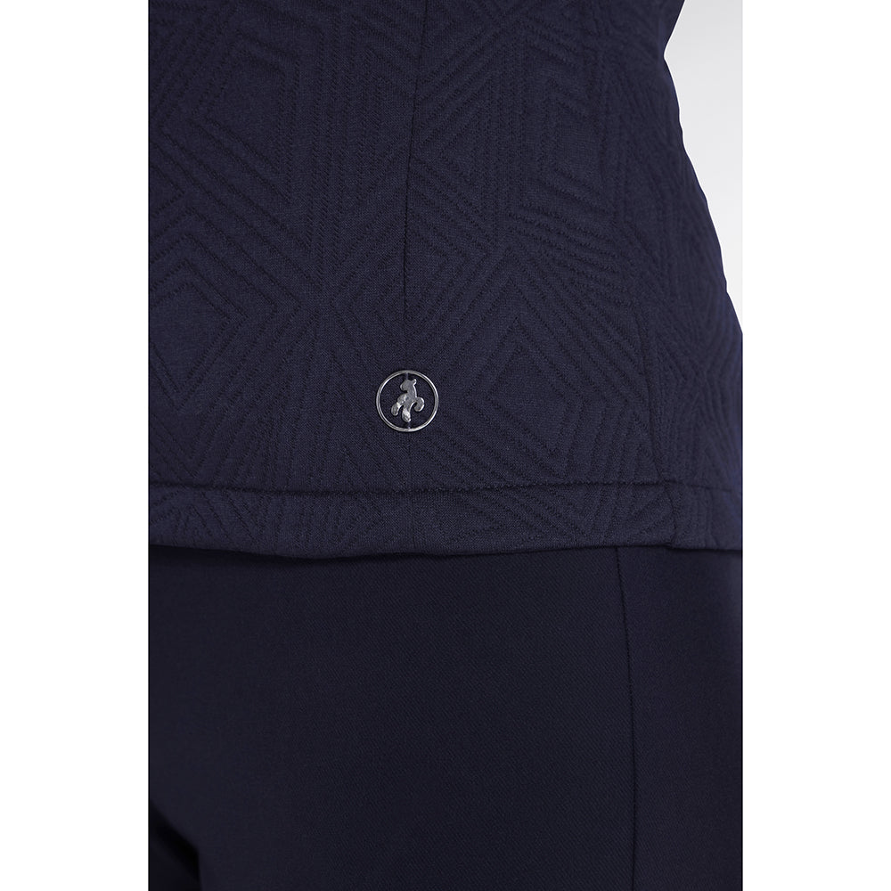 Green Lamb Ladies Textured Mesh Lined Mid-Layered Jacket in Navy