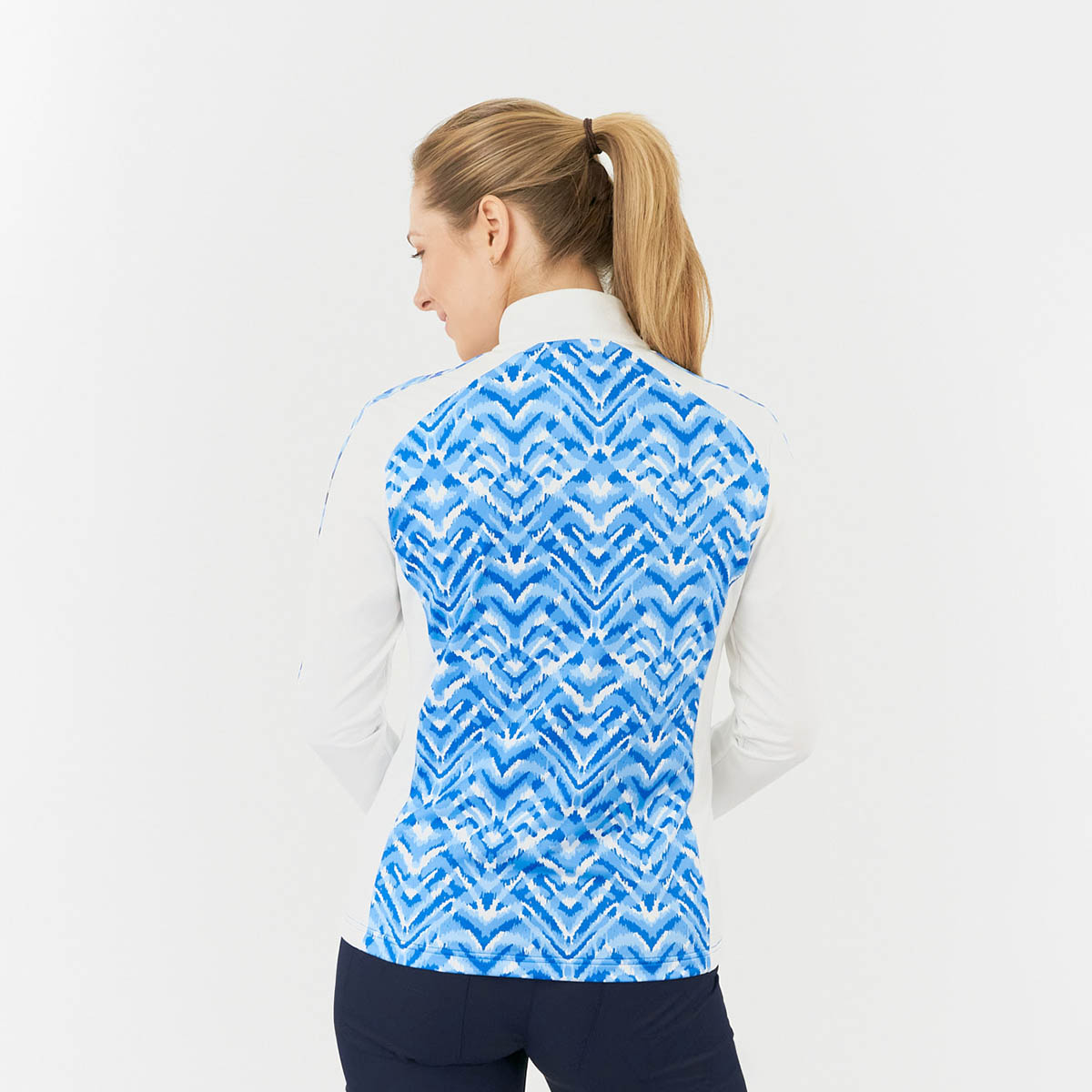 Pure Ladies Lightweight Full Zip Jacket in Ikat Print