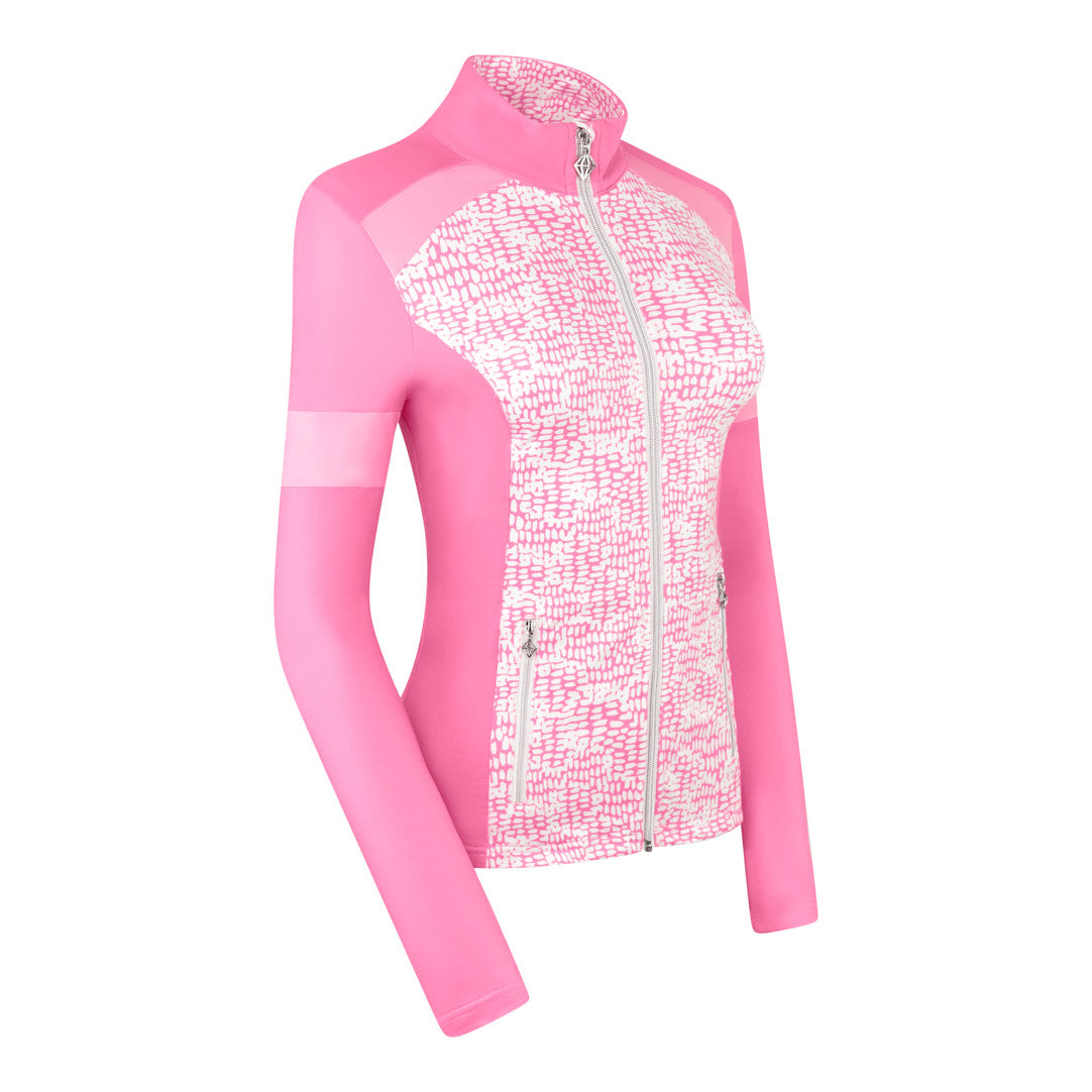 Pure Golf Full Zip Mid-layer in Candy Pebble Print