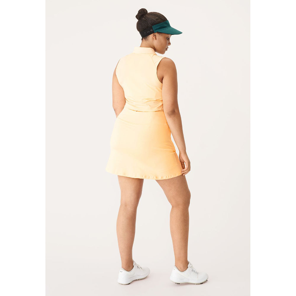 Rohnisch Ladies Perforated Panel Apricot Pull-On Stretch Golf Skort