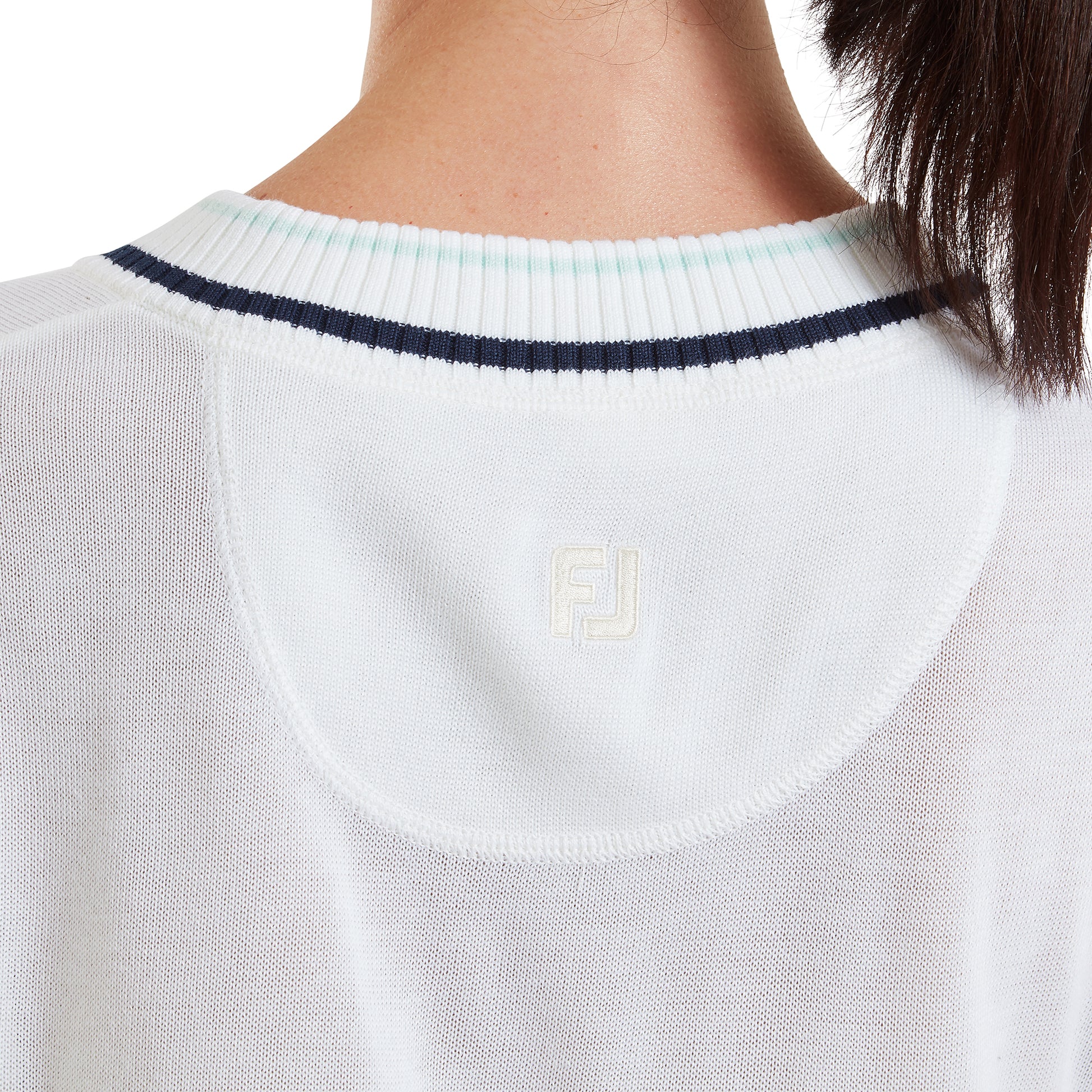 FootJoy Ladies Soft Wool Blend Sleeveless Sweater with Polished Preppy Edge