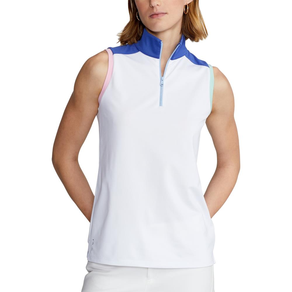 Ralph Lauren Ladies Zip Neck Sleeveless Golf Polo