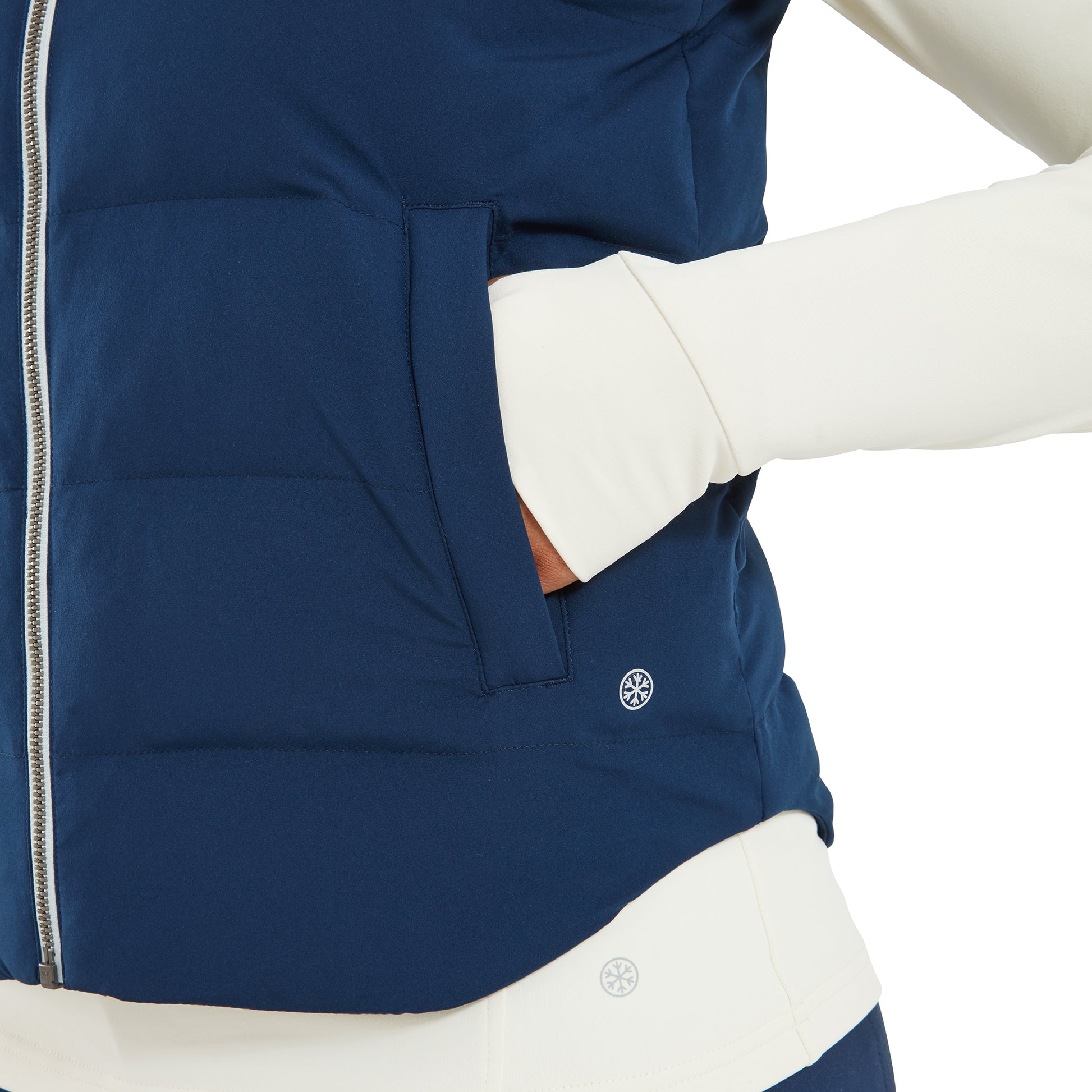FootJoy Ladies Soft Shell Thermal Insulated Gilet in Navy