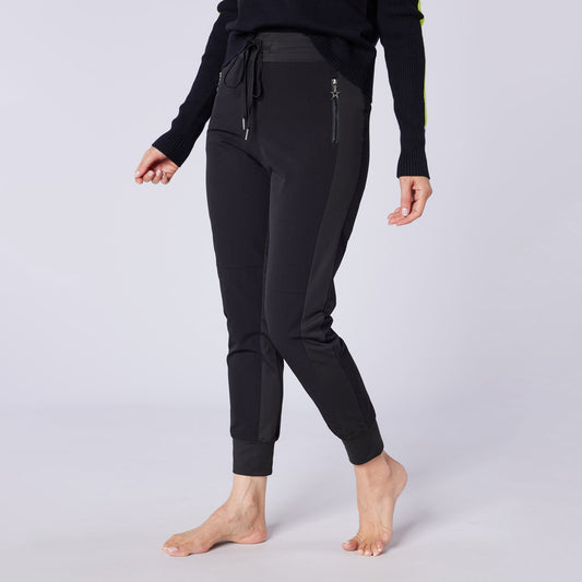 Swing Out Sister Ladies Wind Resistant Pull-On Stretch Jogger in Black