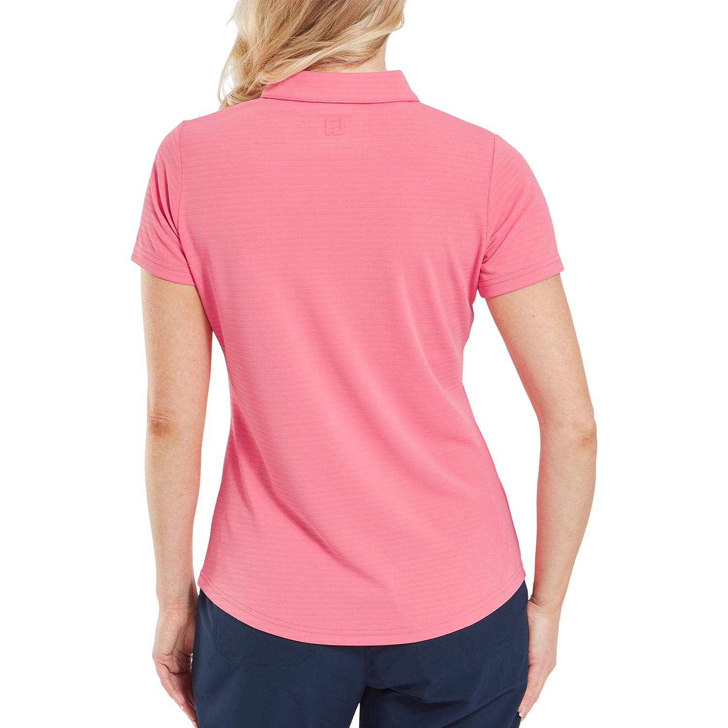 FootJoy Ladies Jacquard Stripe Short Sleeve Polo