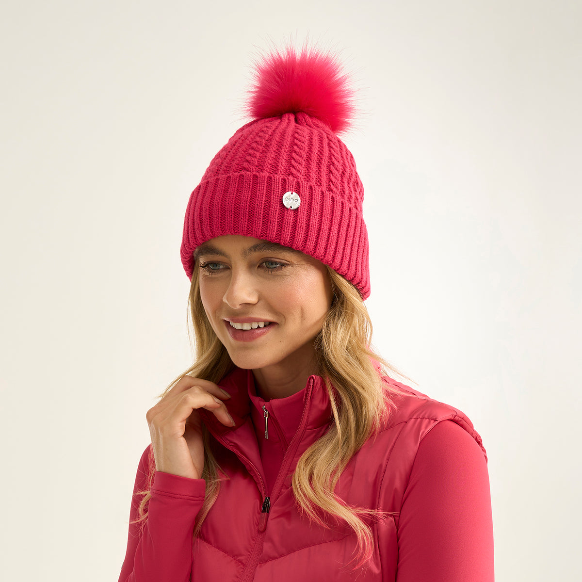 PING Ladies Fleece-Lined Golf Bobble Hat