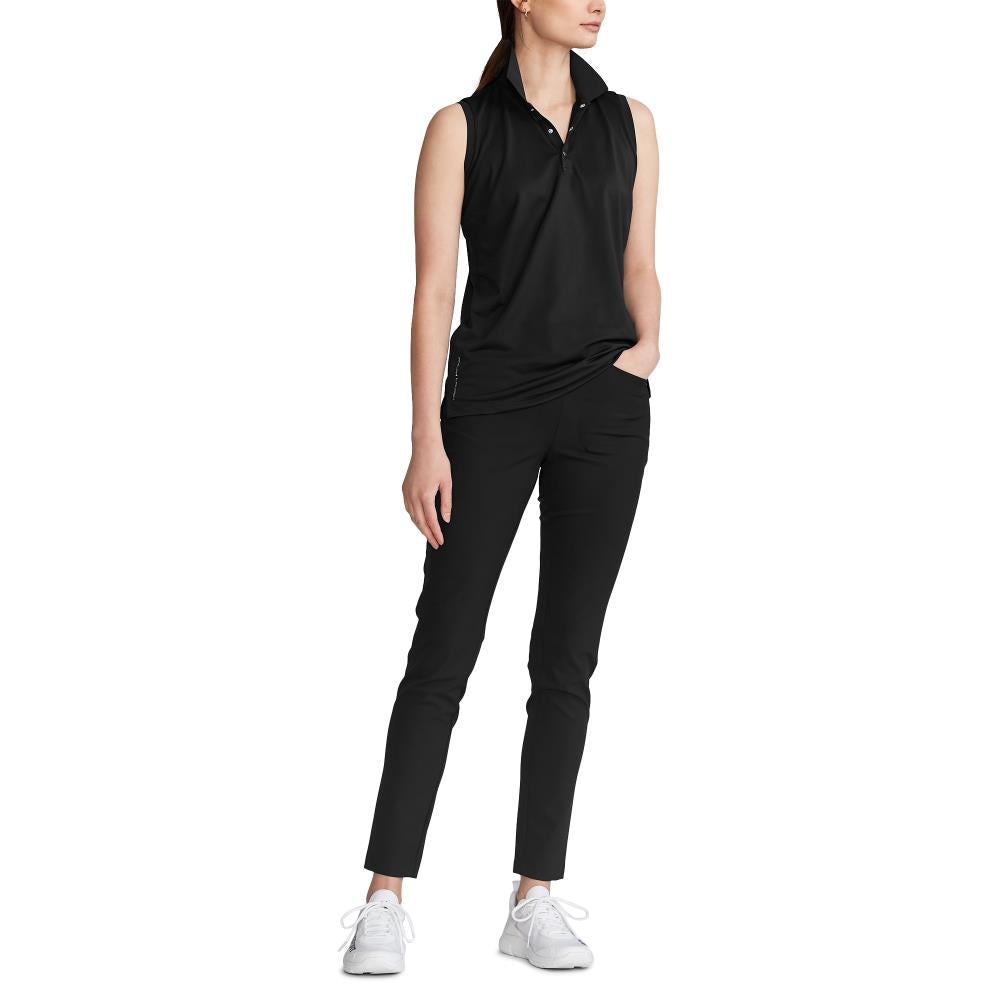 Ralph Lauren Ladies Sleeveless Pique Polo in Polo Black