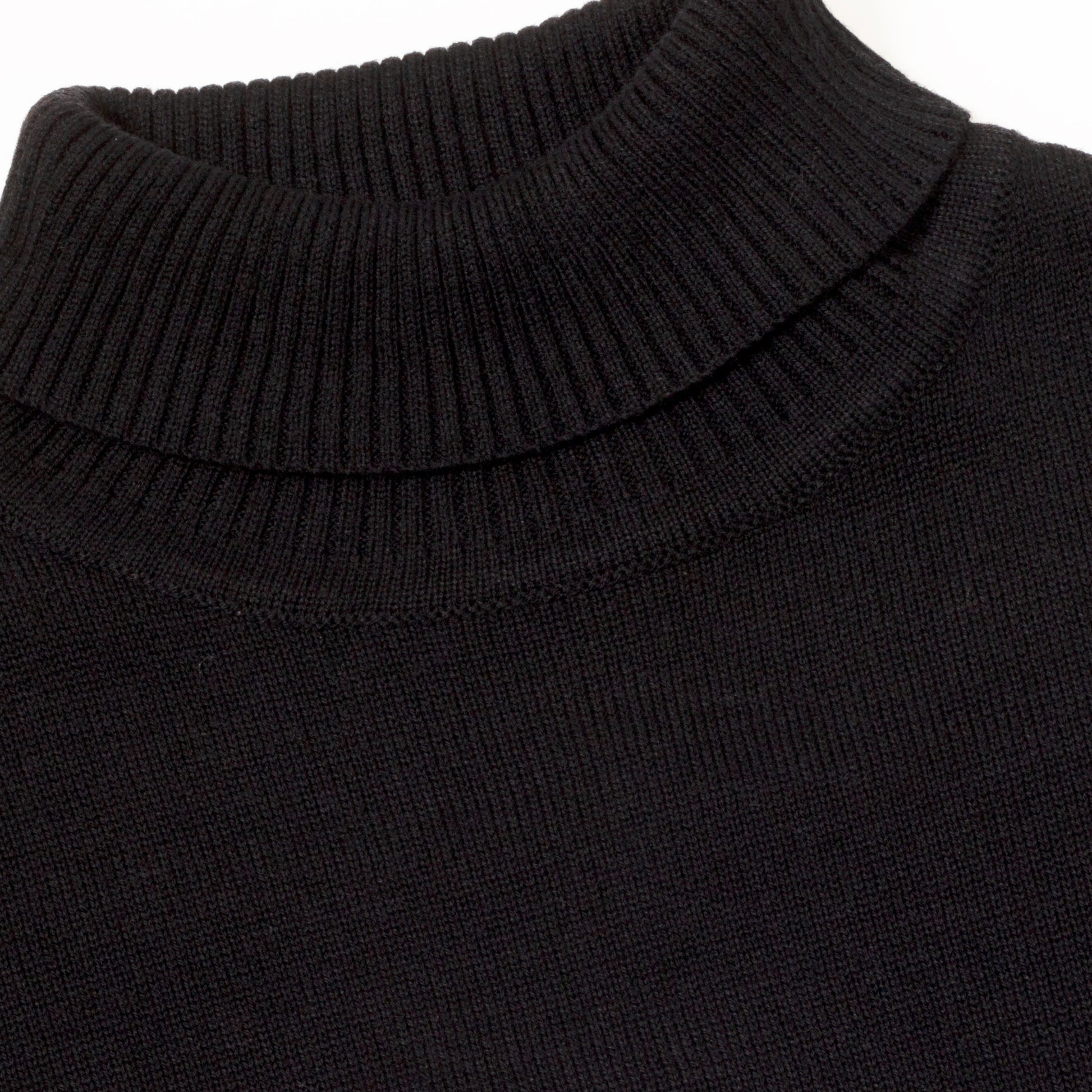 Green Lamb Ladies Cashmere Mix Roll Neck in Black