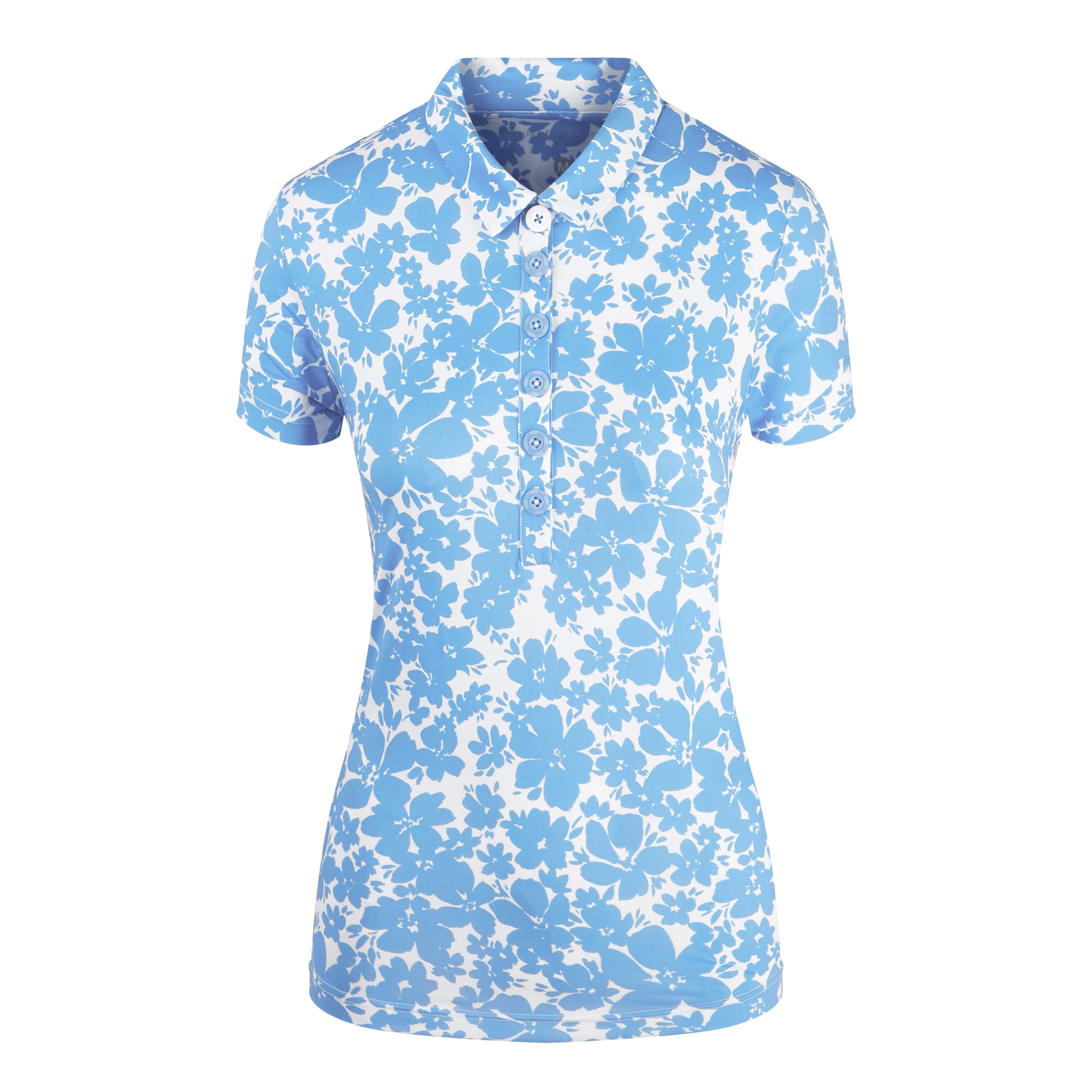 Swing Out Sister Full Bloom Print Cap Sleeve Golf Polo