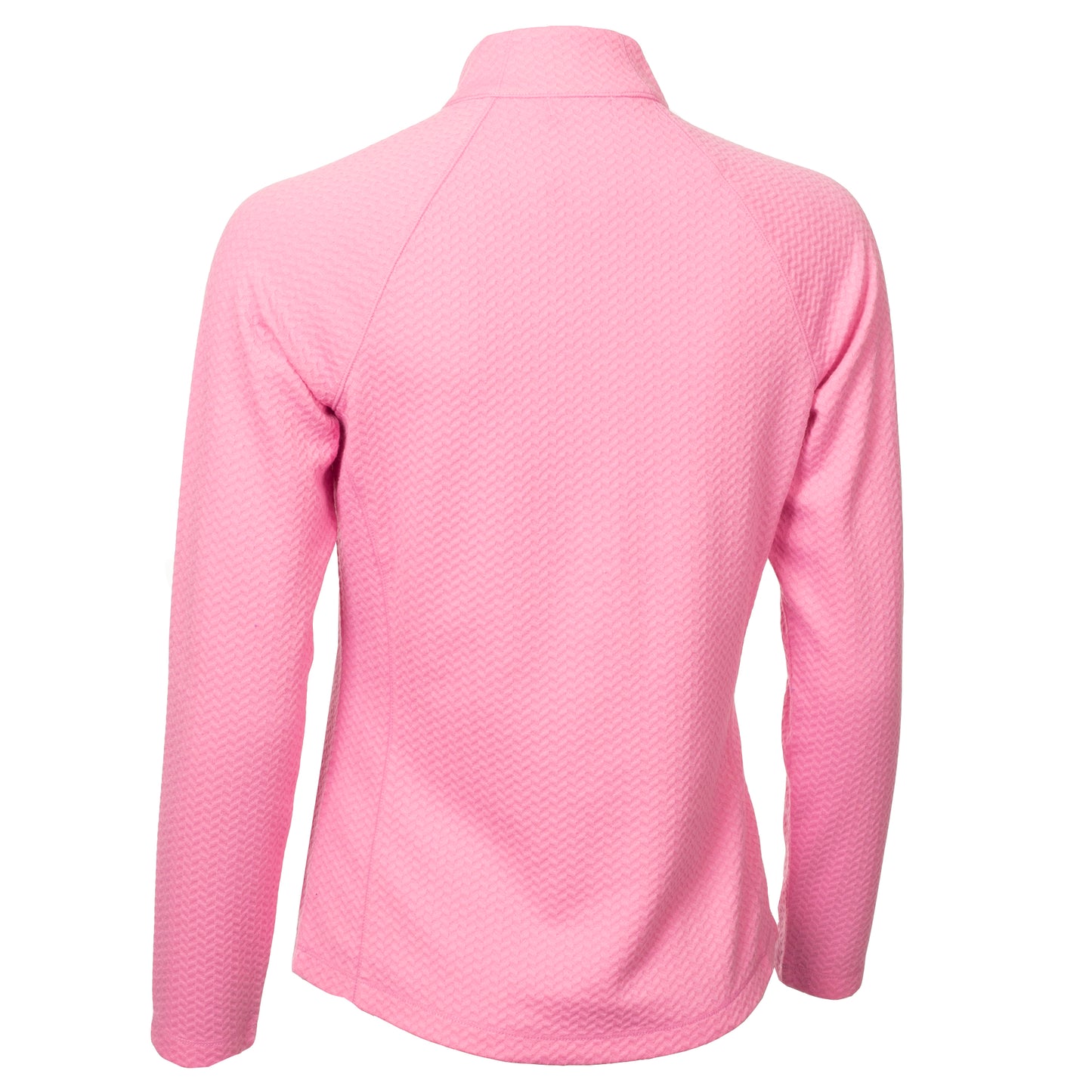 Green Lamb Ladies Molly Textured Zip Neck Top in Candy - Last One Size 8 Only Left