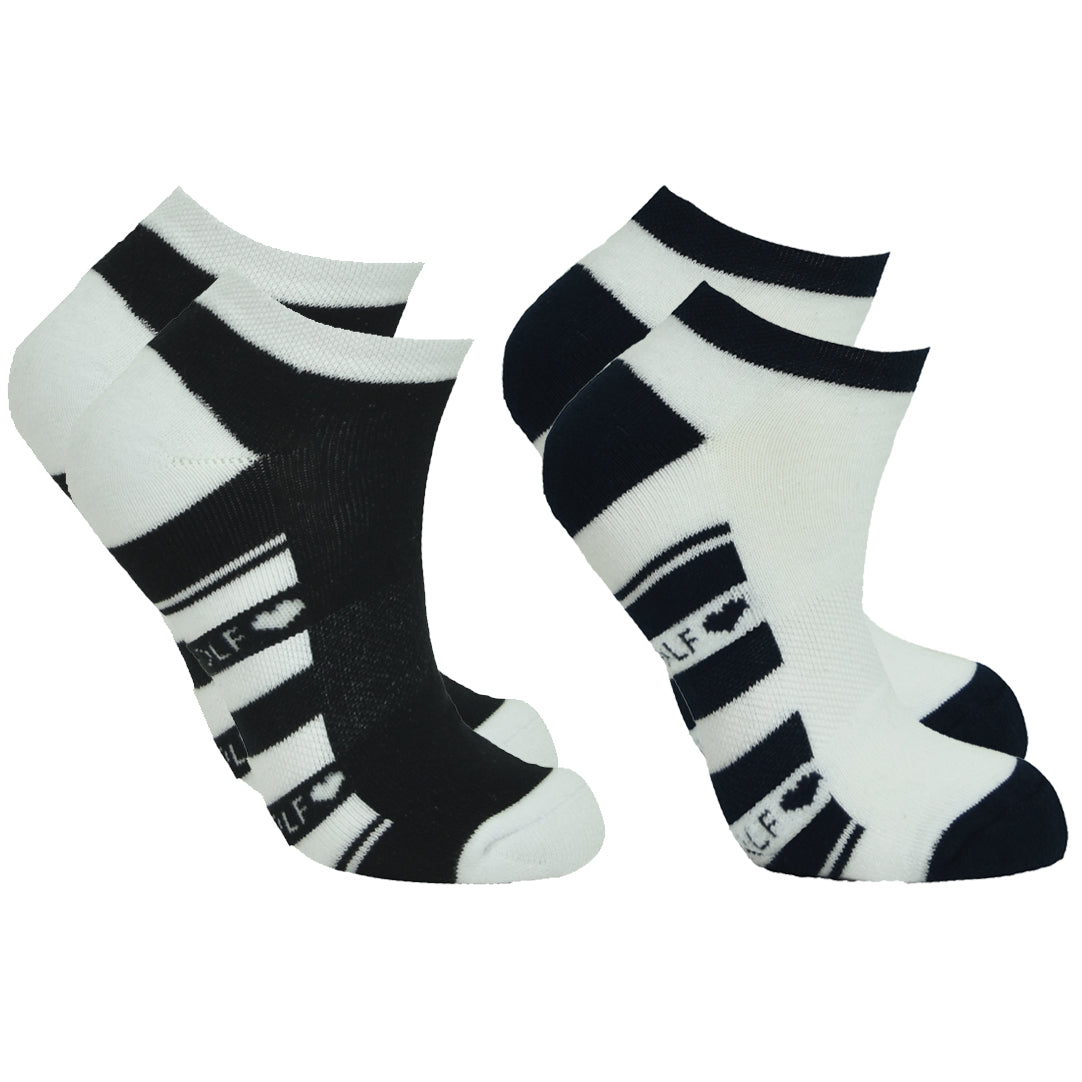 Pure Ladies 2 Pair Pack Socks in Black