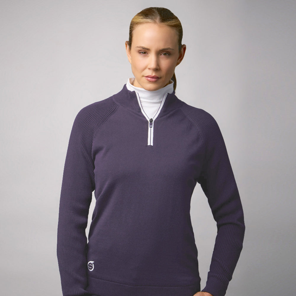 Sunderland Ladies Lined Cotton Sweater - Naturally Soft with Stylish Contrast Accents