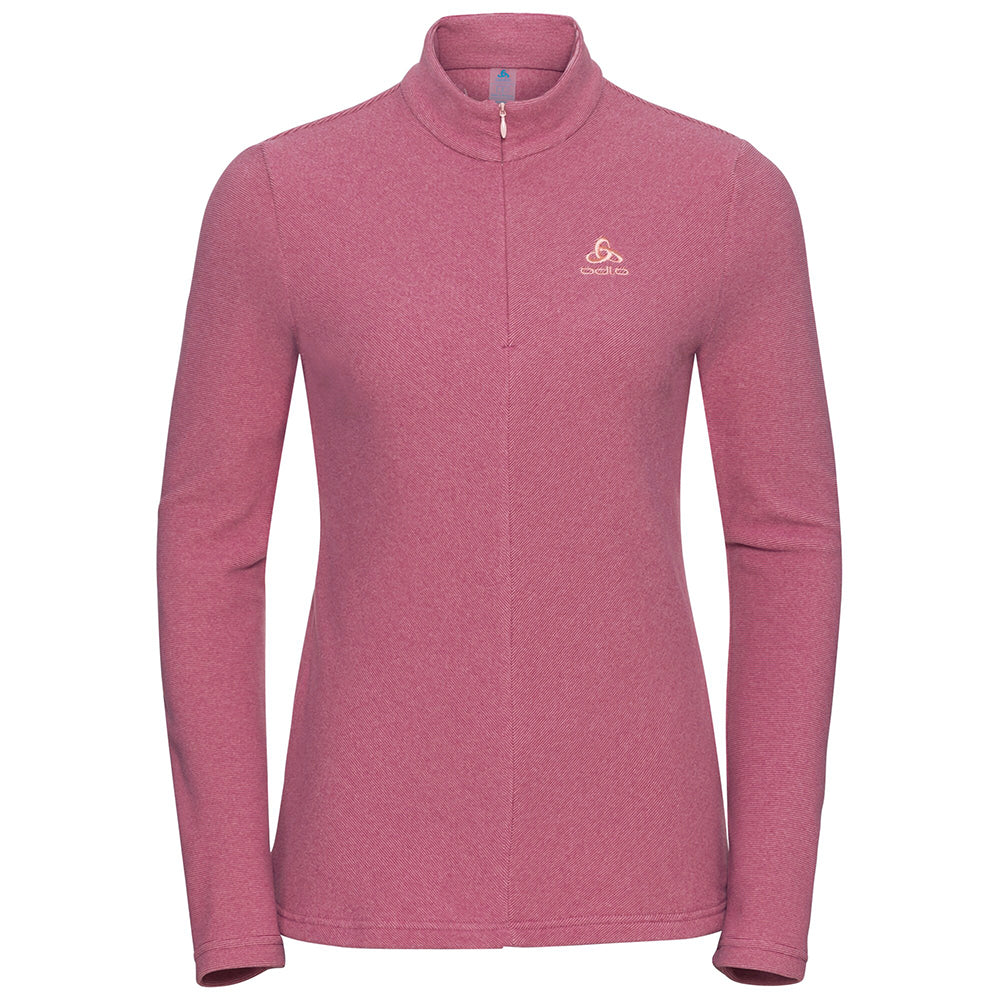 Odlo Ladies Super Soft Zip-Up Mid-Layer in Fuchsia Pink