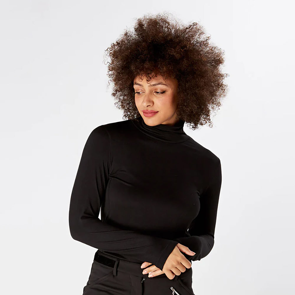 Swing Out Sister Ladies Long Sleeve Roll Neck in Black Magic