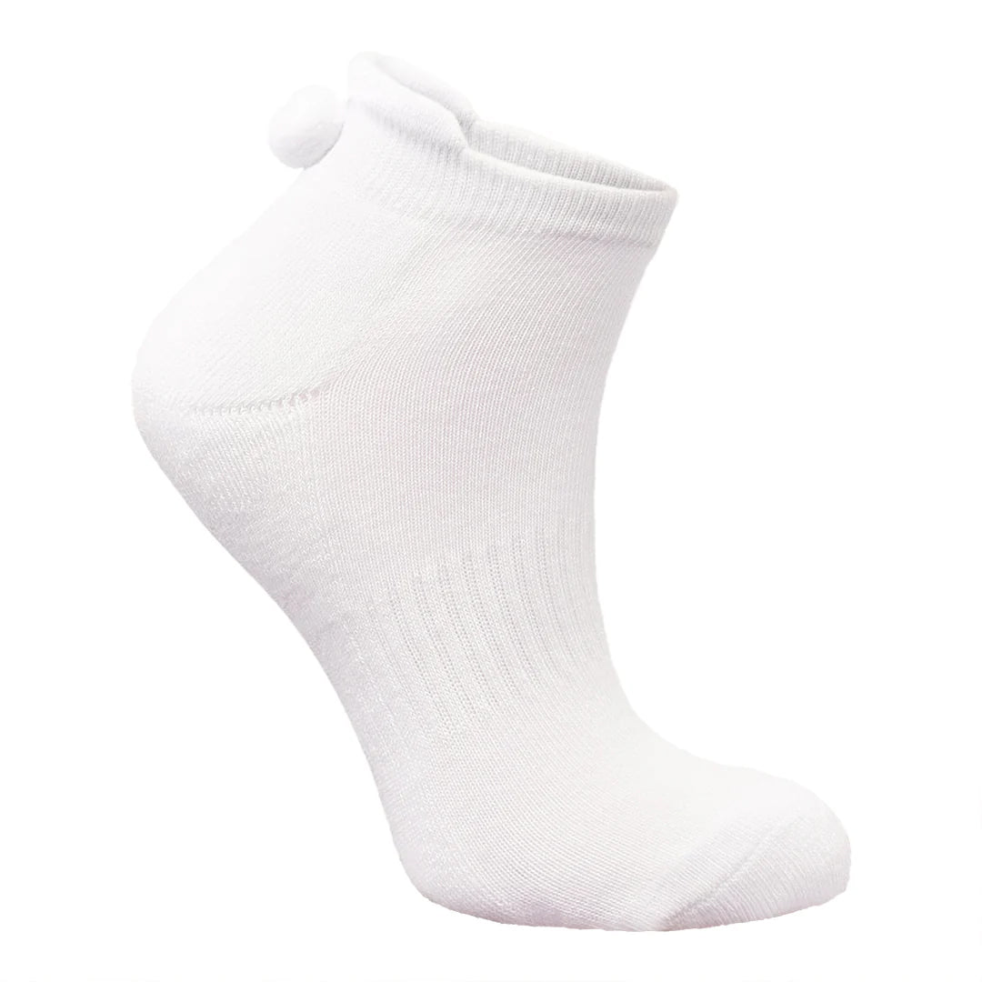 Surpizeshop Ladies 5 Pair Pack of Multi-Coloured Pom Pom Golf Socks