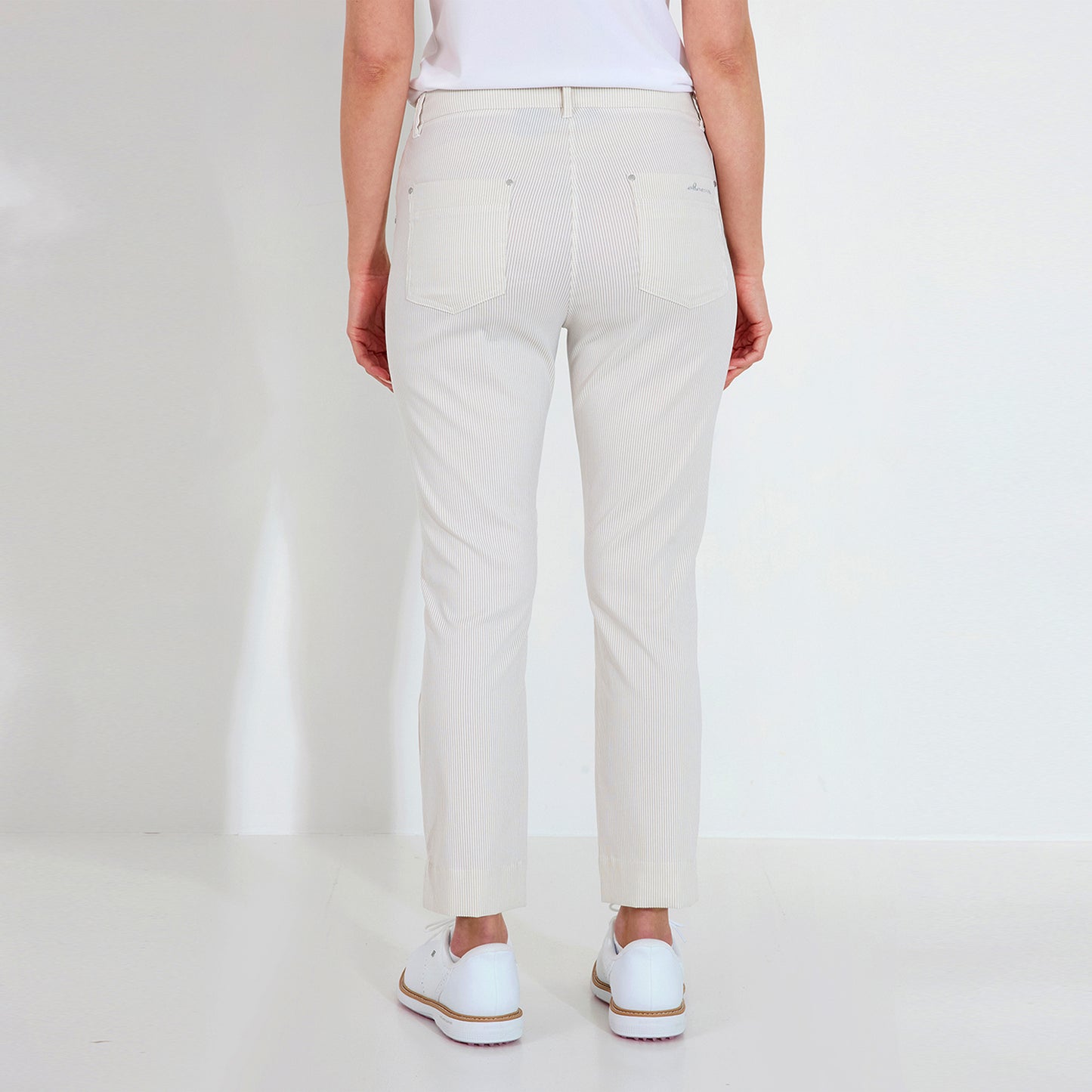 Abacus Ladies 7/8 Pinstripe Trousers - Effortless Style & Performance
