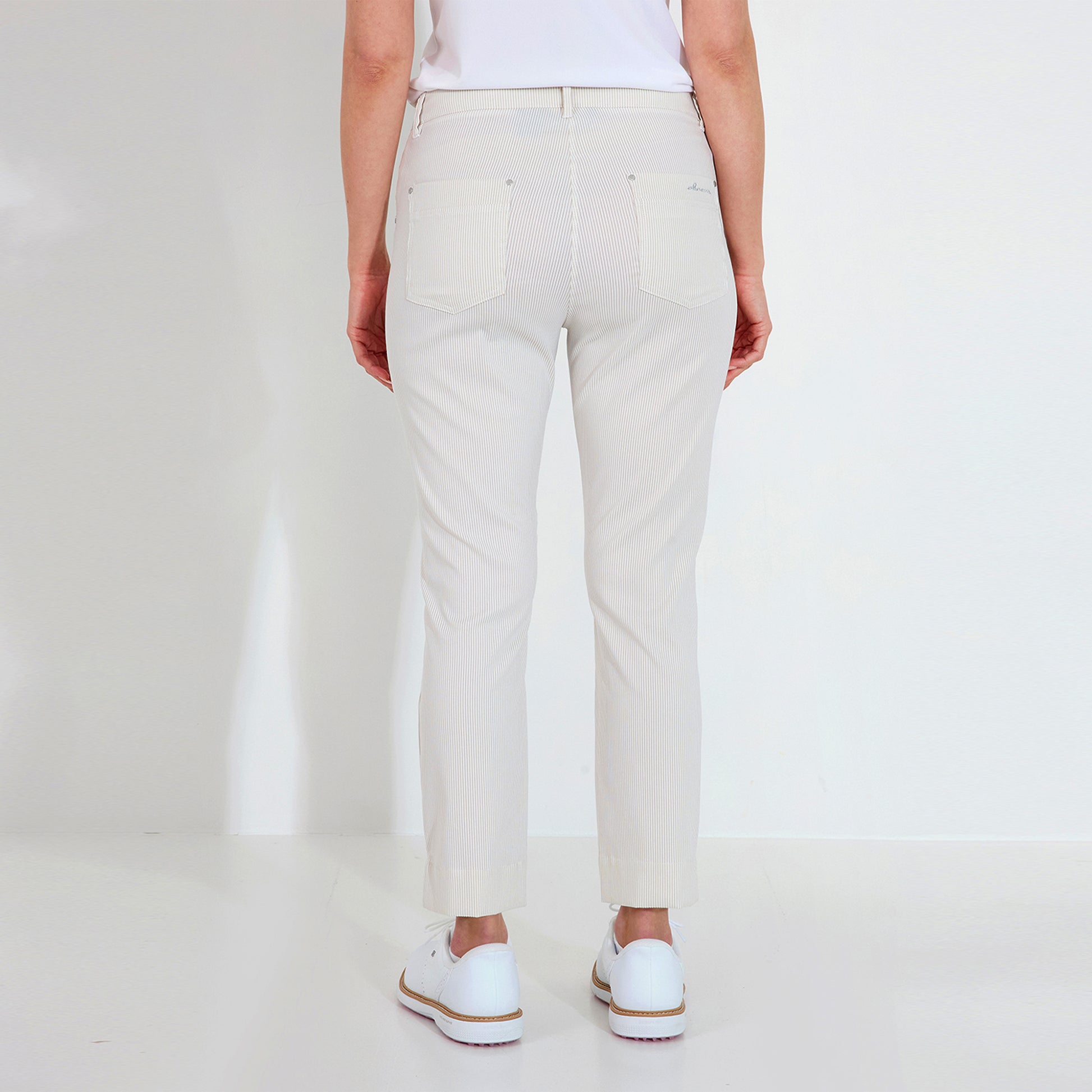 Abacus Ladies 7/8 Pinstripe Trousers - Effortless Style & Performance