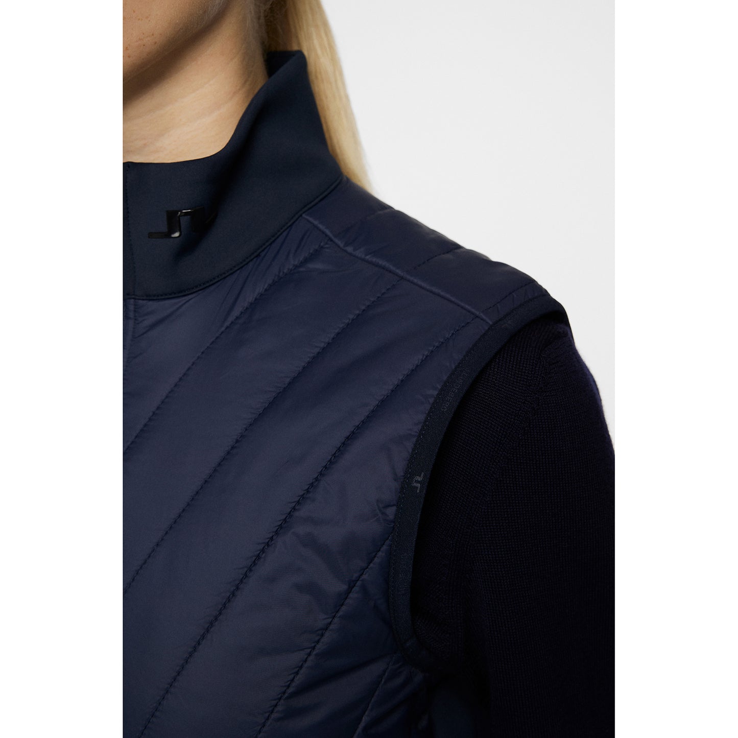 J.Lindeberg Ladies Quilted Hybrid Gilet in Navy