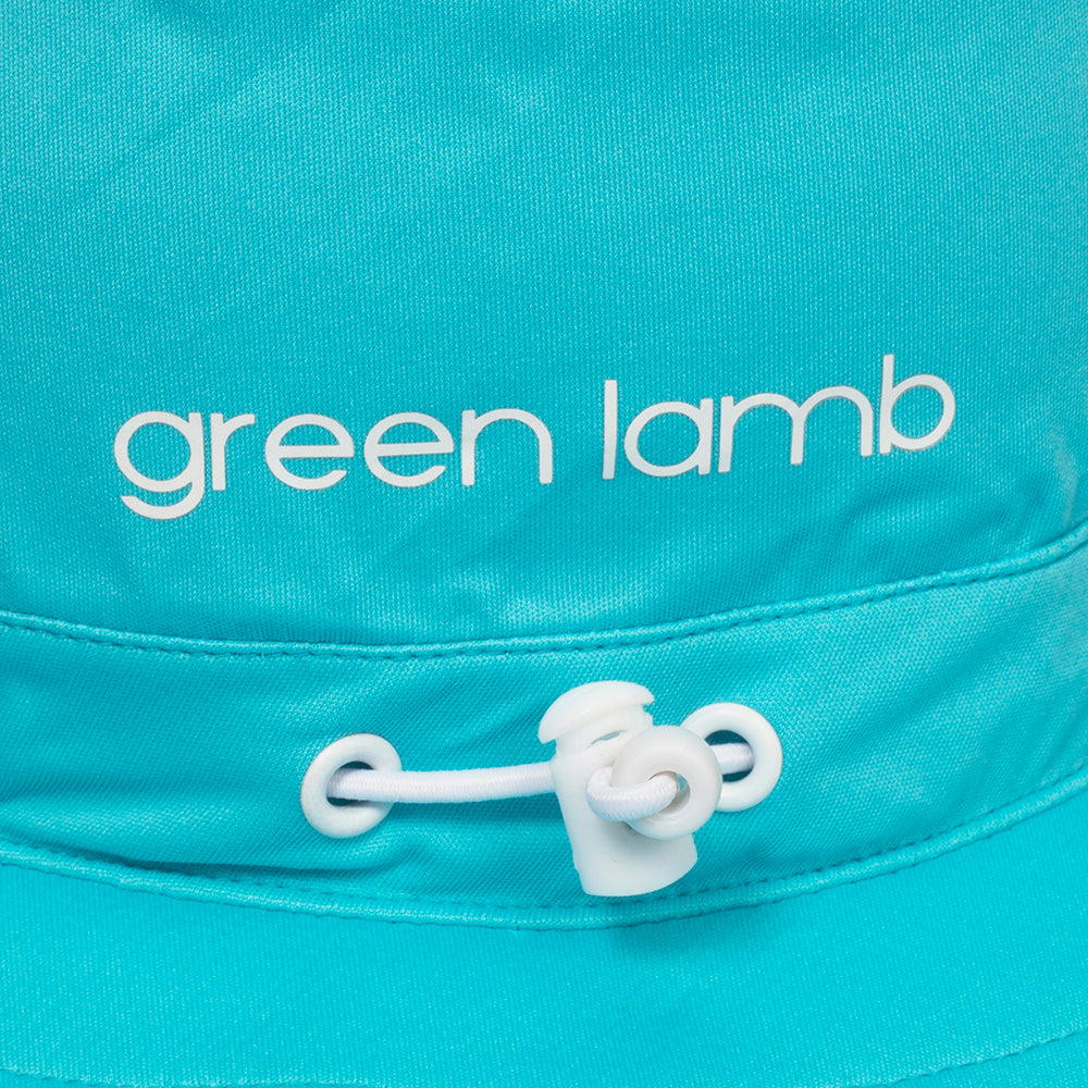 Green Lamb Ladies Waterproof Golf Hat in Scuba Blue