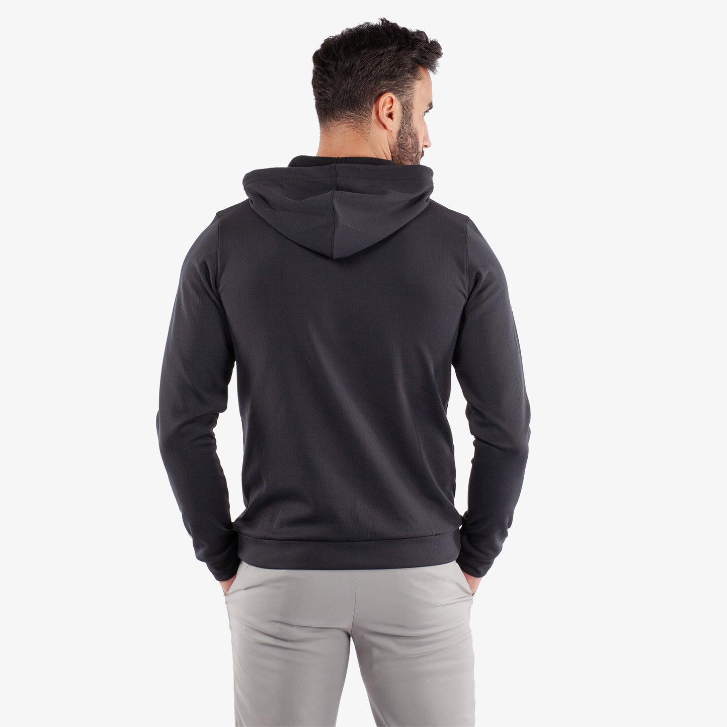 Galvin Green Mens Black Mid-Layer with Adjustable Hood