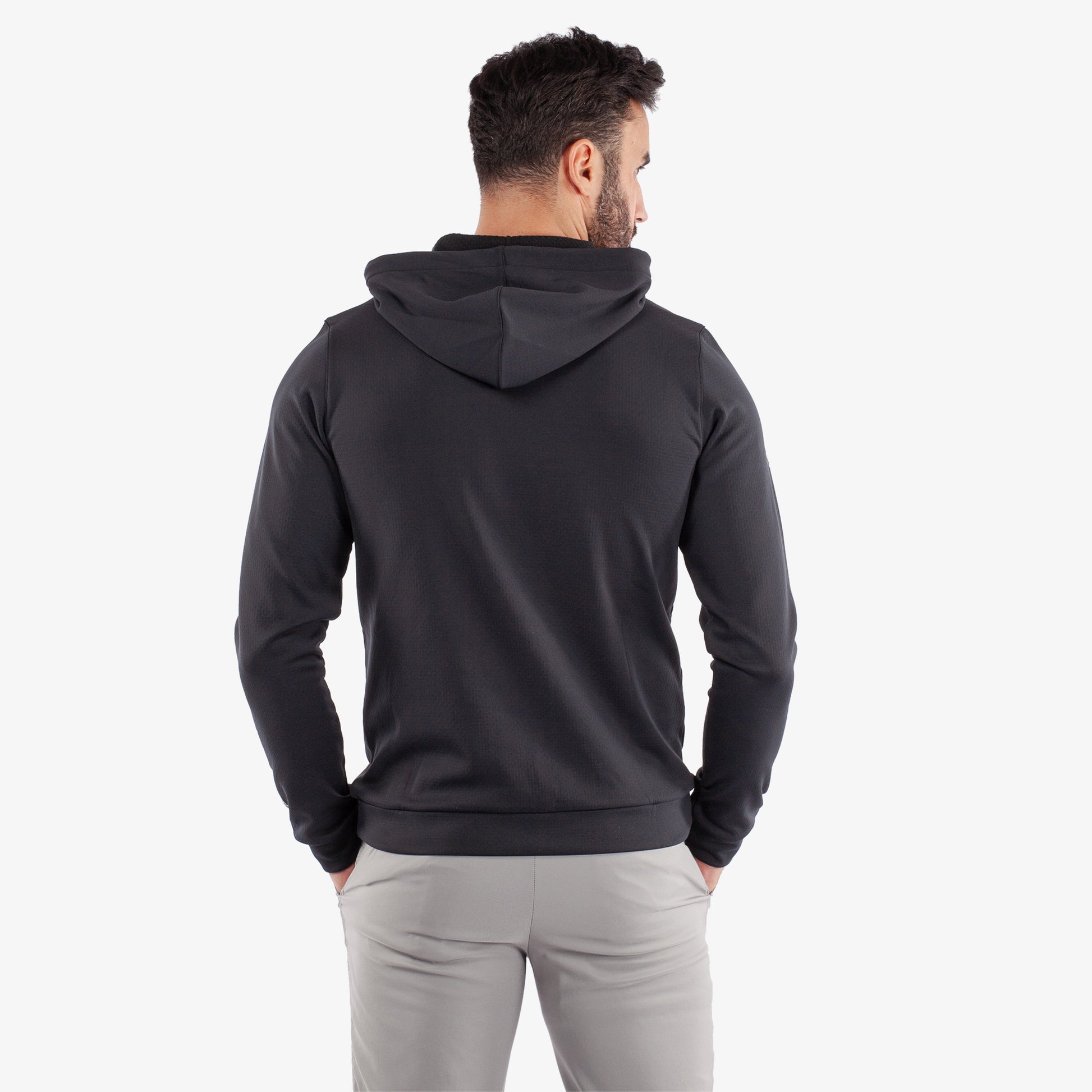 Galvin Green Mens Black Mid-Layer with Adjustable Hood