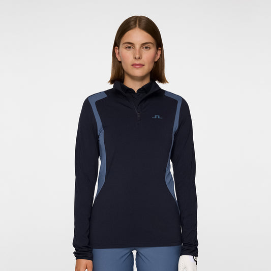 J.Lindeberg Ladies Navy Lightweight Mid-Layer with Brushed Inner