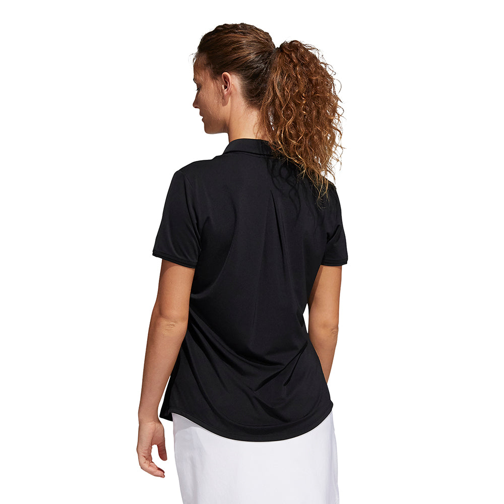 adidas Ladies Short Sleeve Golf Polo in Black