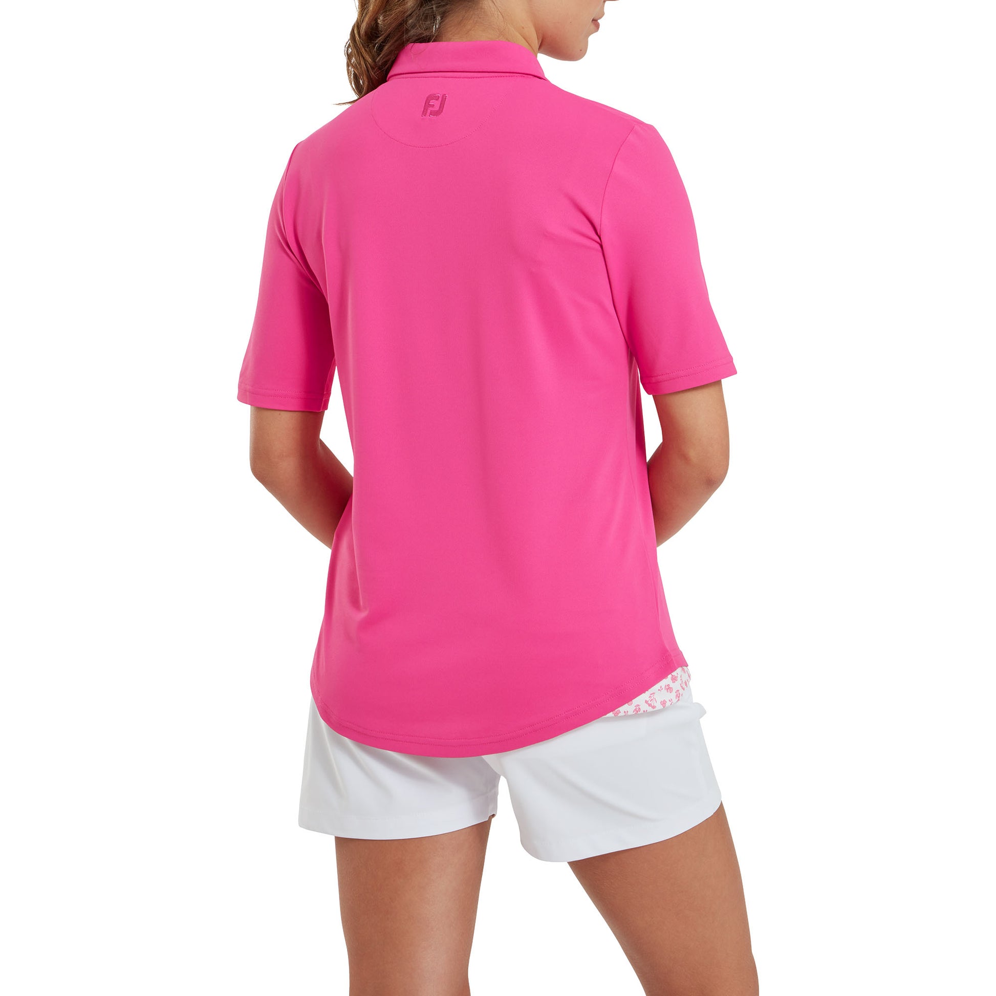 FootJoy Women's Hot Pink Half Sleeve Pique Polo