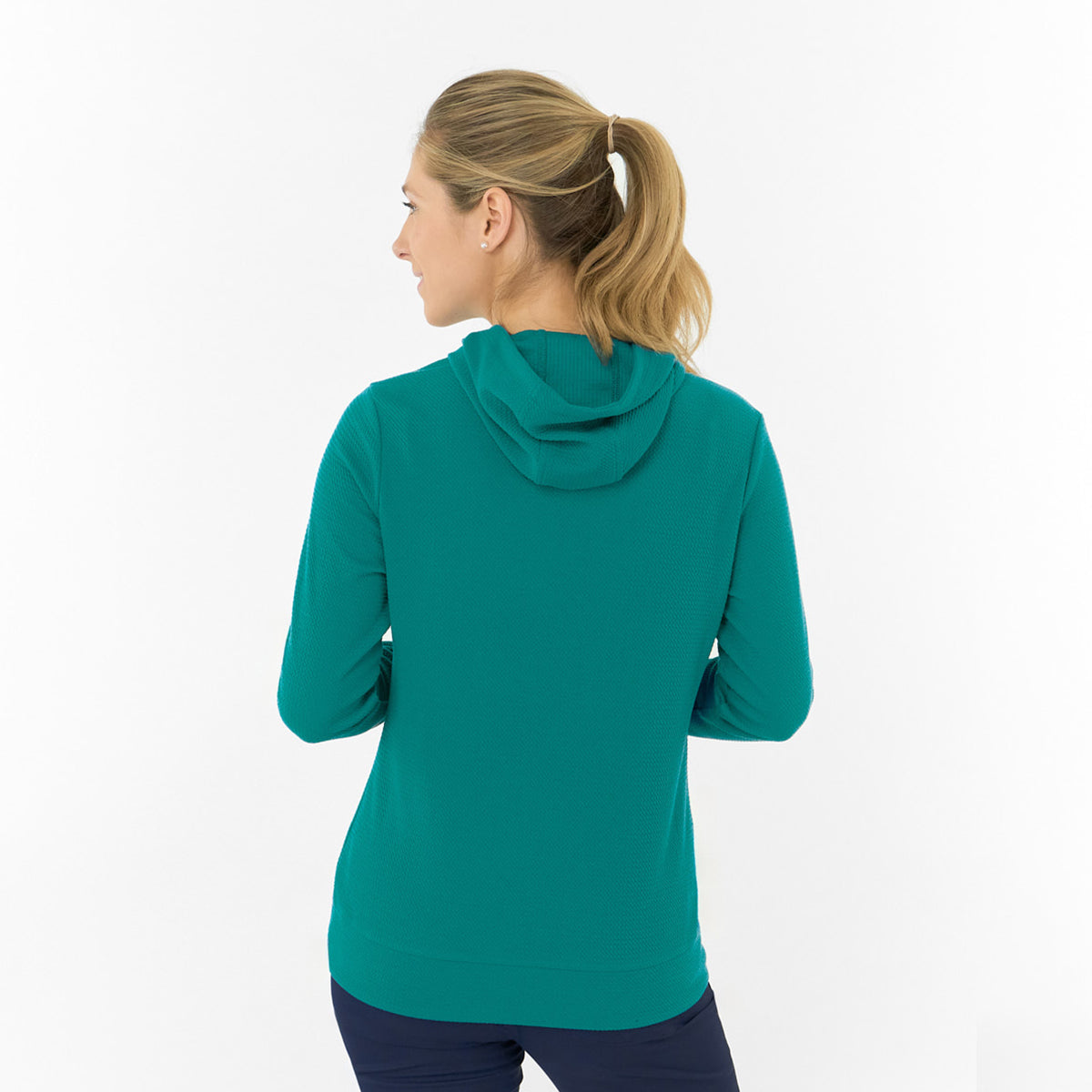 Pure Ladies Textured Fabric Hoodie – Relaxed Comfort Meets Modern Style