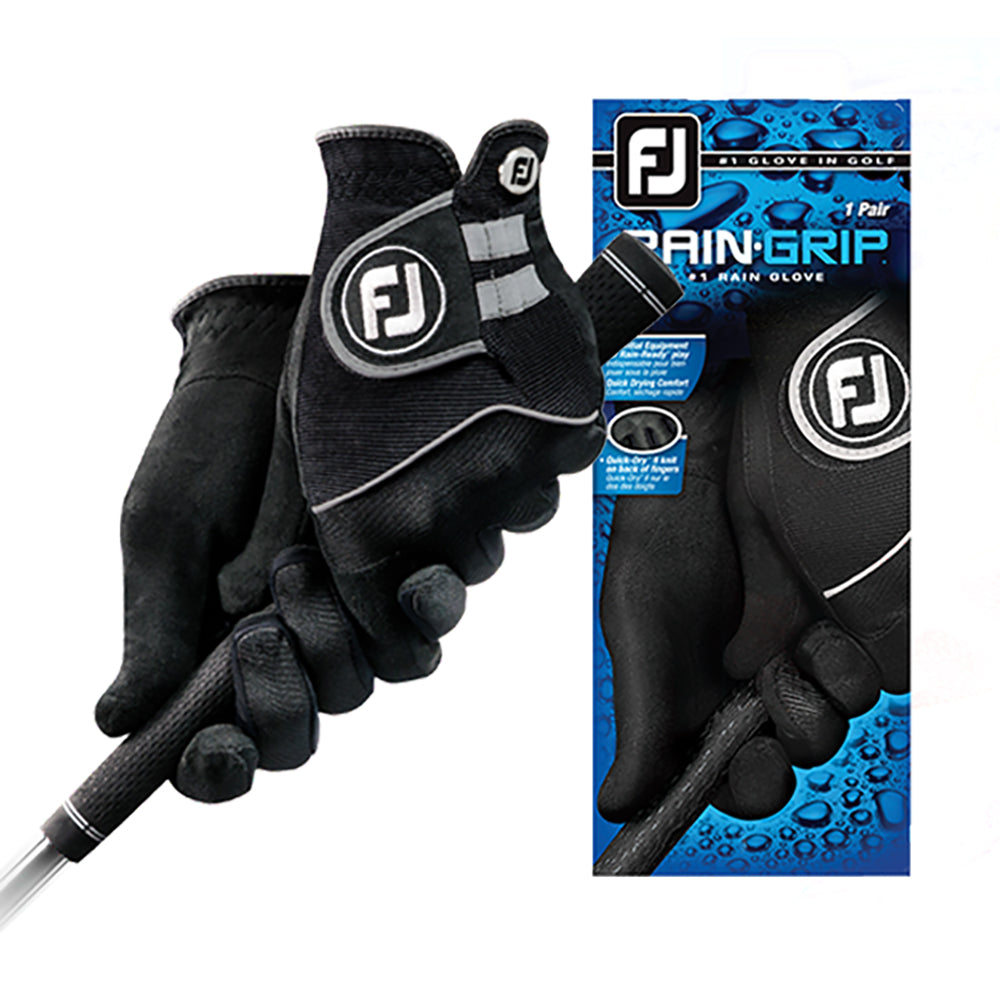 FootJoy Ladies RainGrip Pair of Golf Gloves in Black