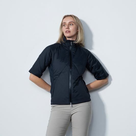 Daily Sports Ladies Padded Short Sleeve Jacket in Navy