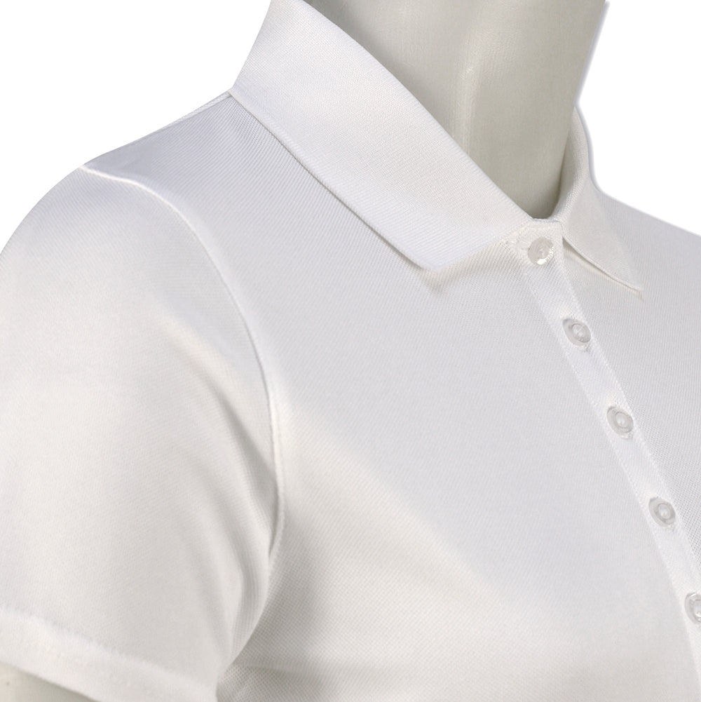 Glenmuir Ladies Short Sleeve Pique Polo with Stretch & UPF50+ in White