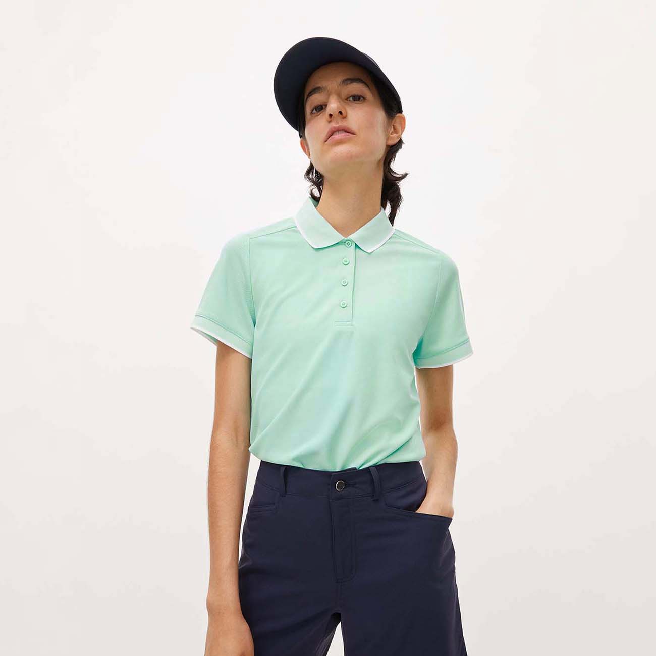 Rohnisch Ladies Classic Polo Shirt with Contrast Trim in Ice Green 