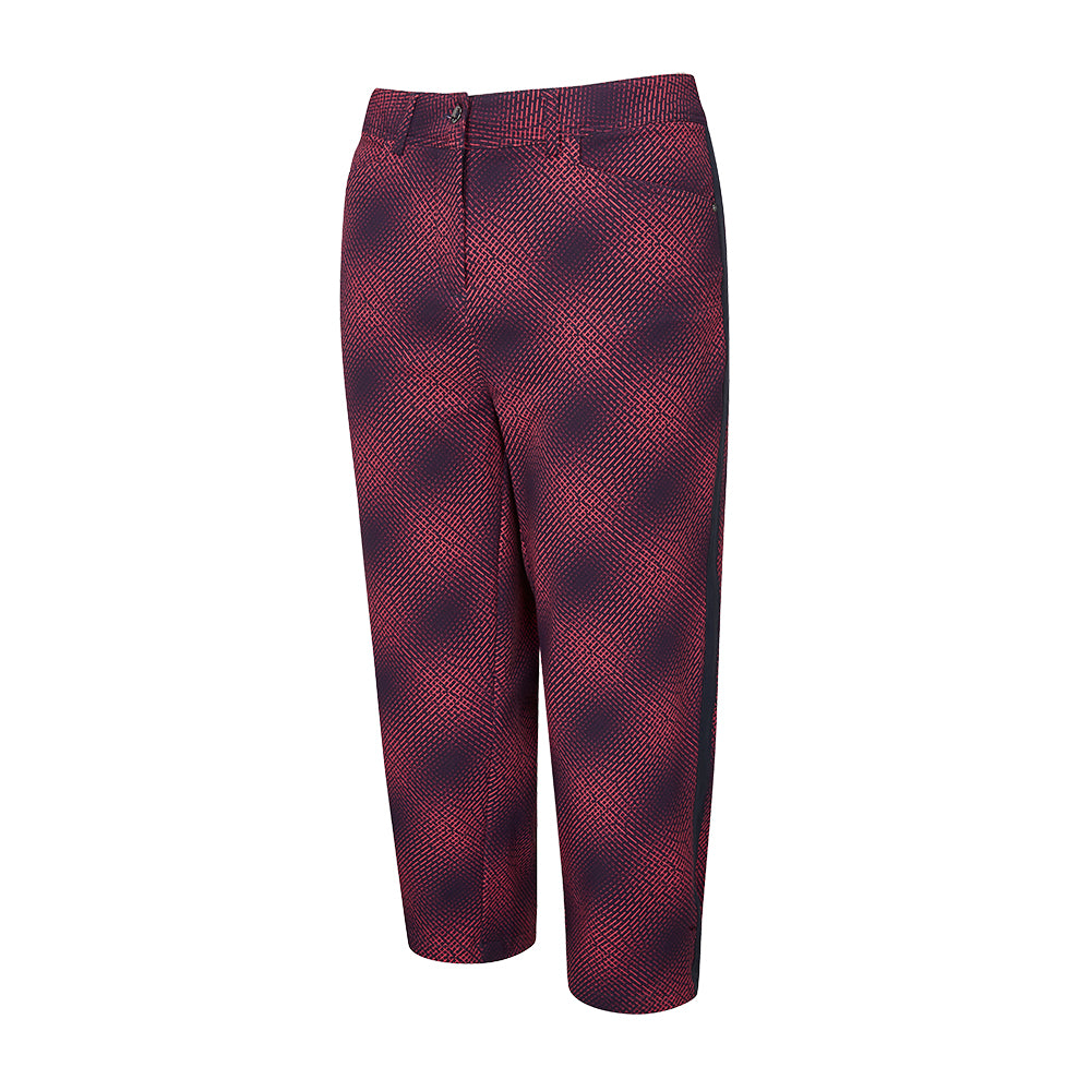 Ping Ladies SensorCool® Navy & Grenadine Printed Crop Trousers