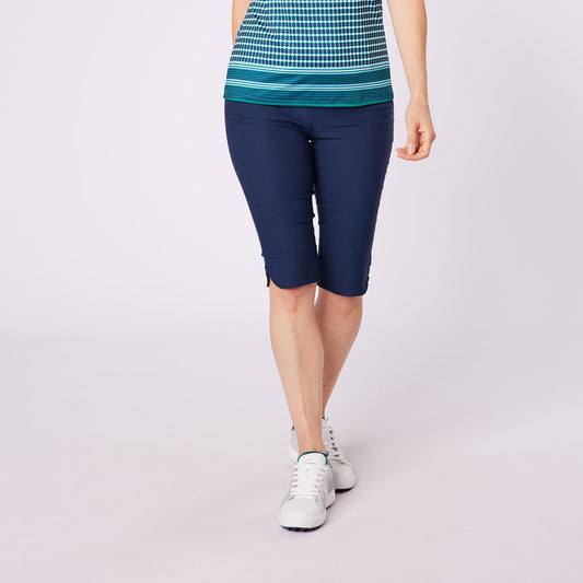 Swing Out Sister Ladies Pull-On Stretch City Shorts in Dark Navy
