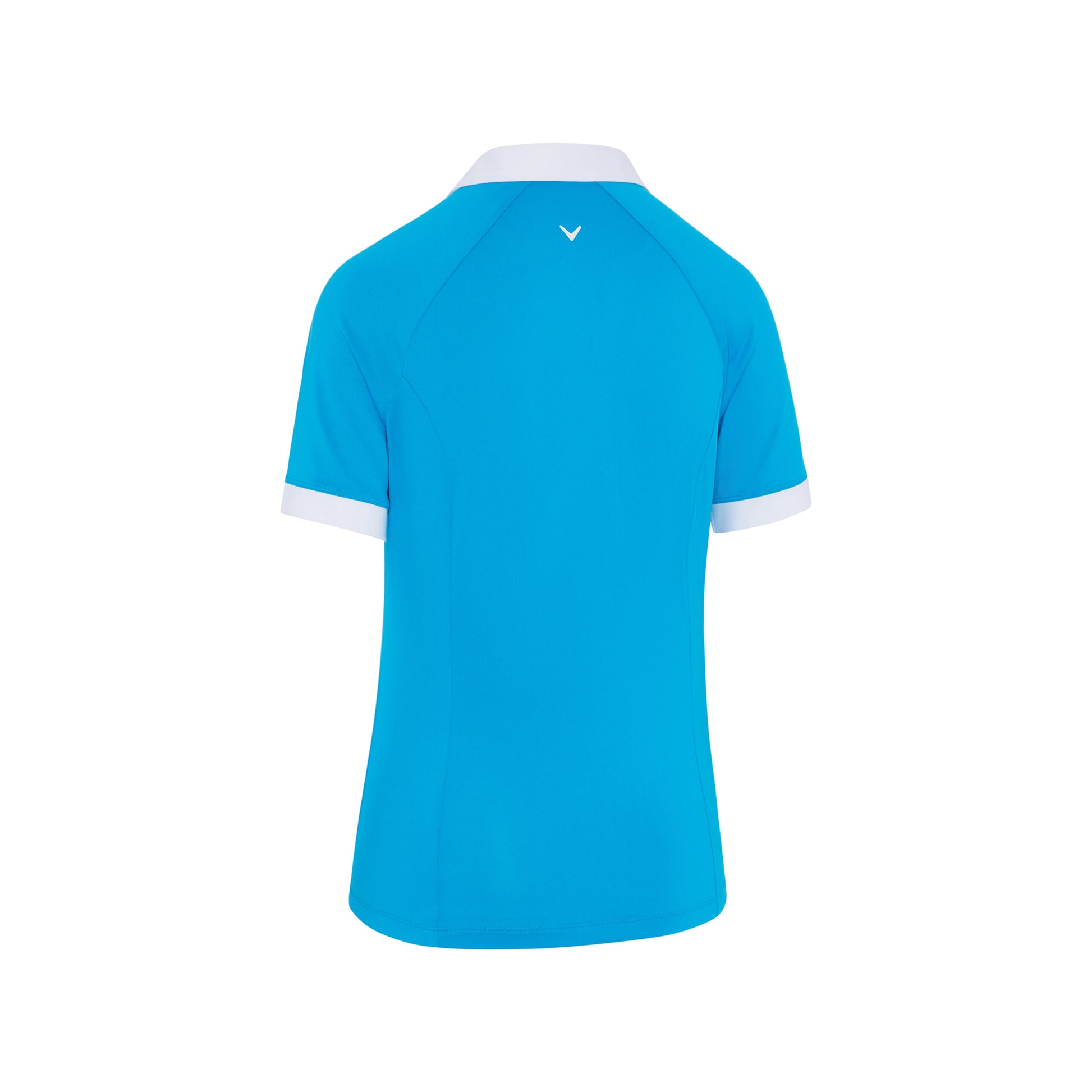 Callaway Ladies Short Sleeve Colour Block Golf Polo in Vivid Blue