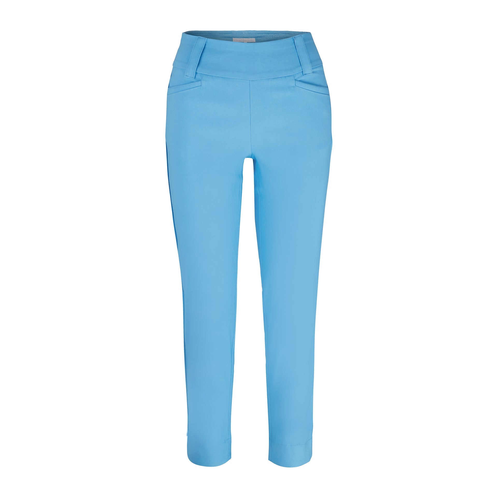 Swing Out Sister Ladies Pull On Golf Capris in Tranquil Blue