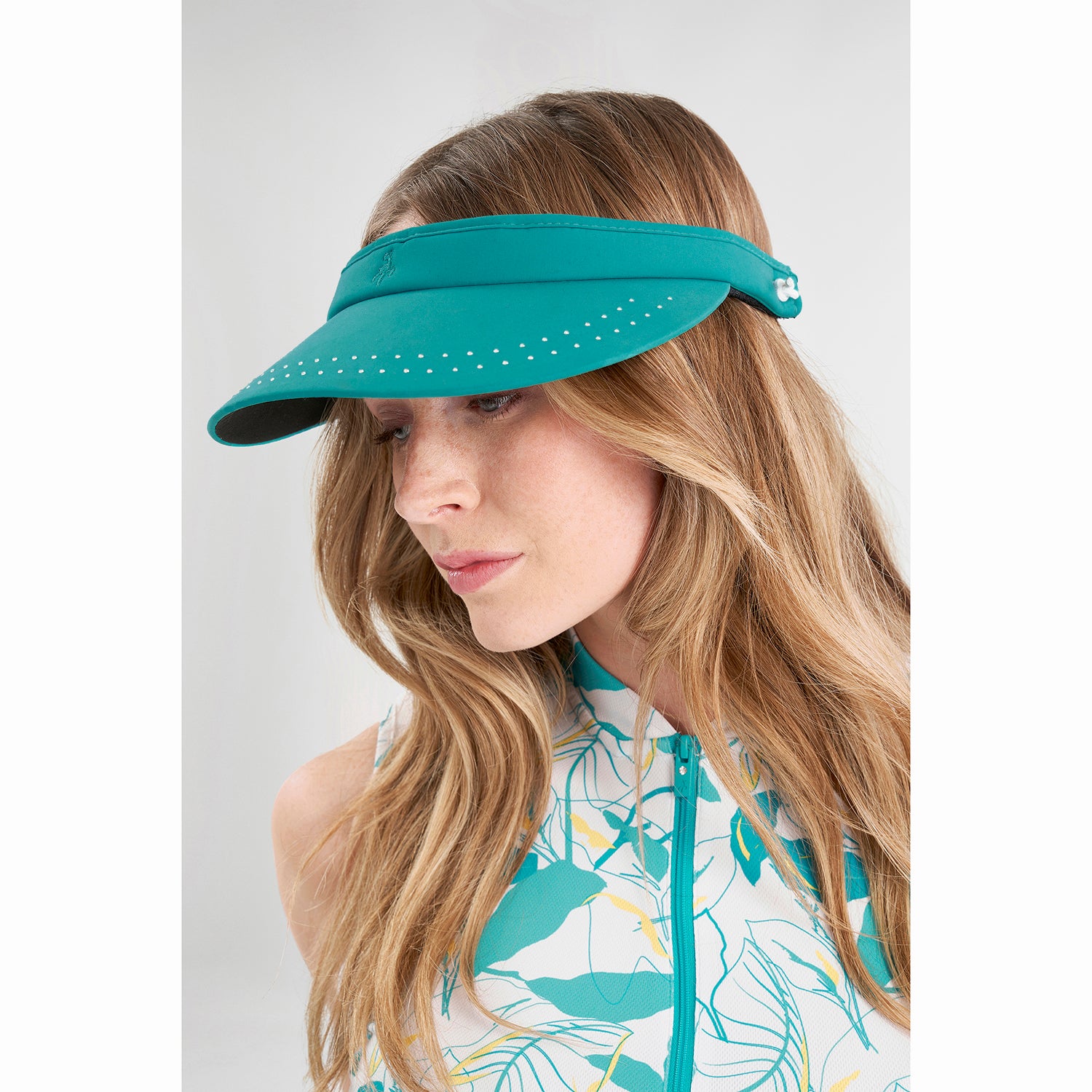 Green Lamb Ladies Diamanté Visor with Adjustable Fit