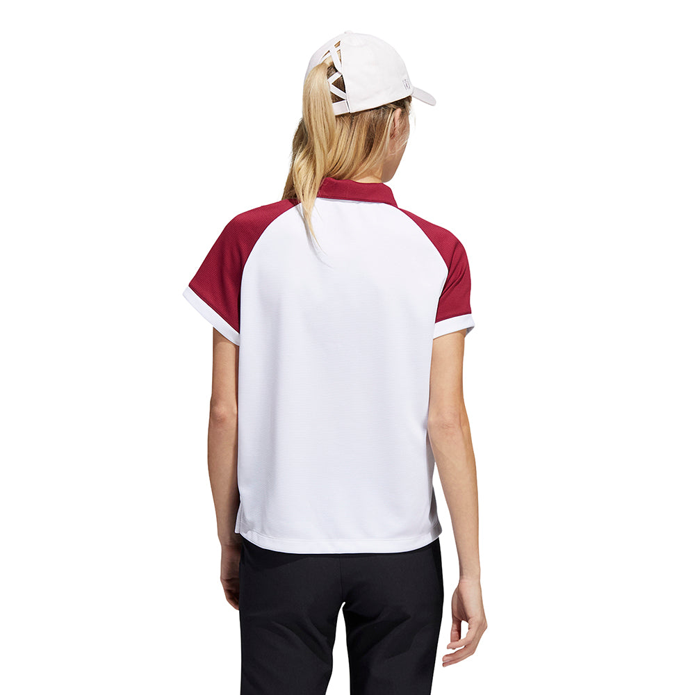 adidas Ladies Colourblock Short Sleeve Golf Polo - Last One Small Only Left