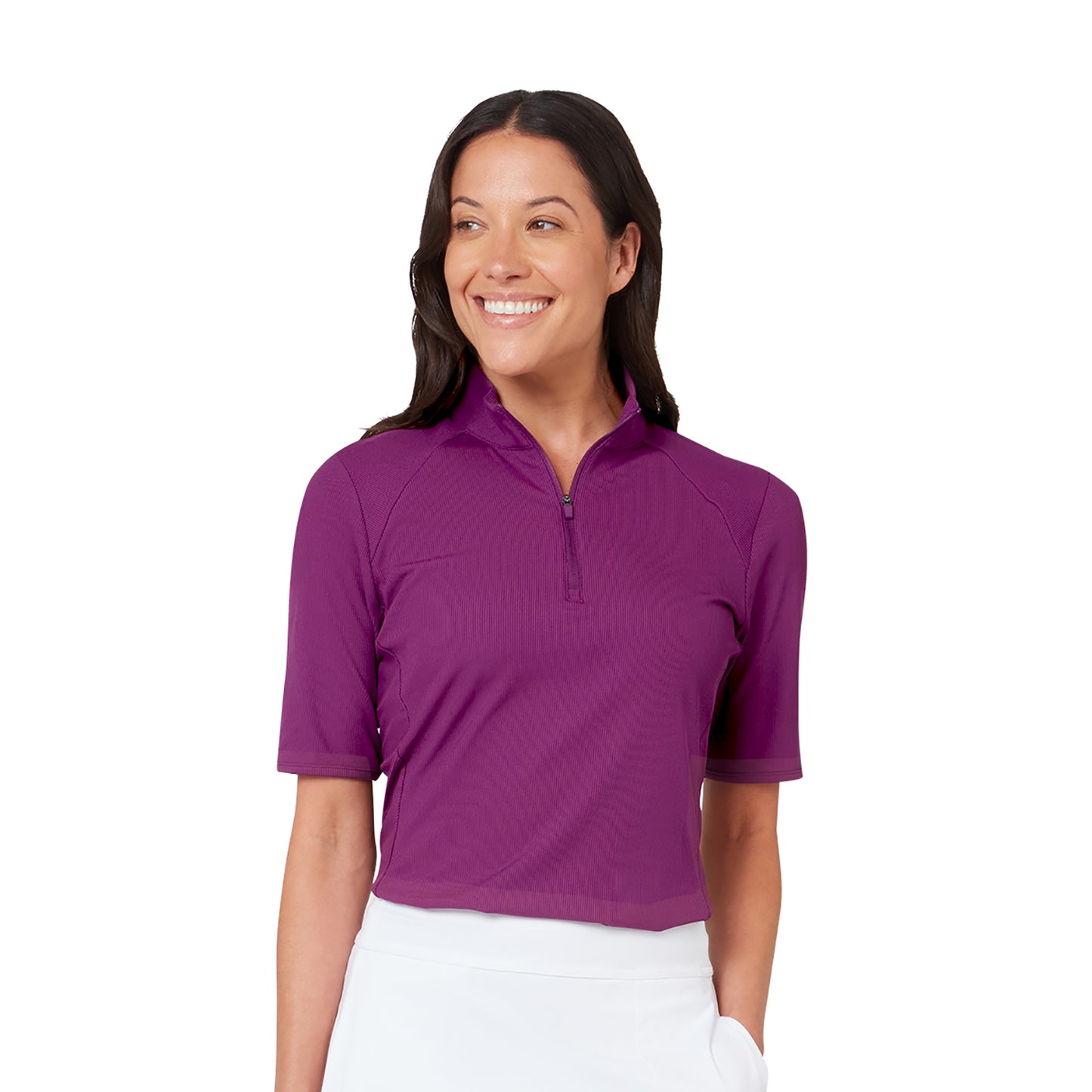 Callaway Ladies Short Sleeve Ribbed Short Sleeve Polo - Where Contemporary Style Meets the Fairway