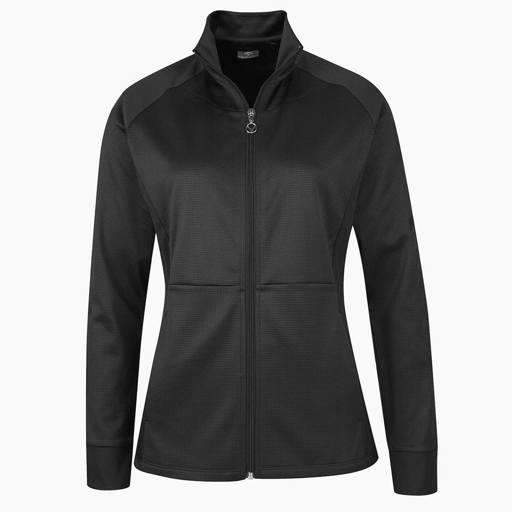 Callaway Ladies Thermal Jersey Knit Jacket in Caviar