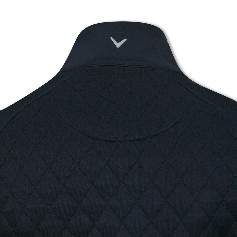 Callaway Ladies 1/4 Zip Quilted Design Top in Navy Blue