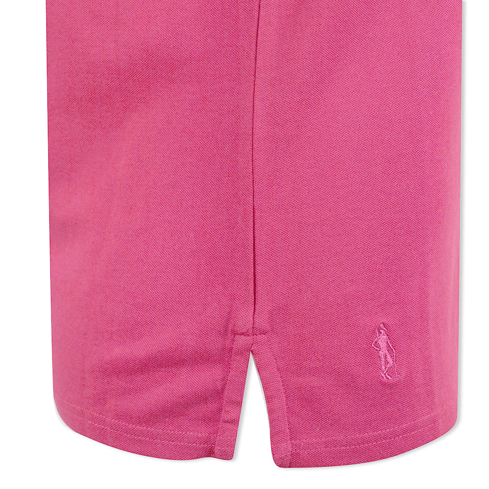 Glenmuir Ladies Pique Knit Short-Sleeve Polo with Soft Cotton Finish in Hot Pink