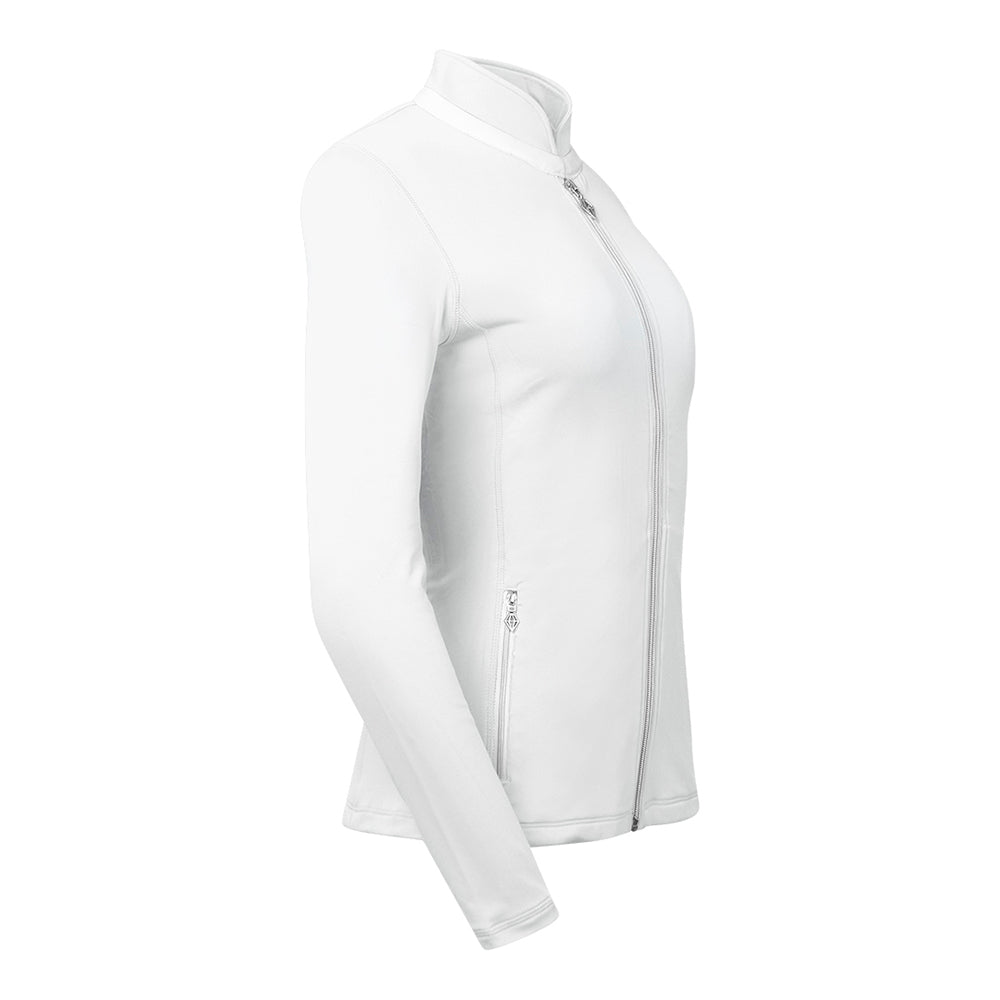 Pure Golf Ladies Mid-Layer Stretch Jacket in White - XXL Only Left