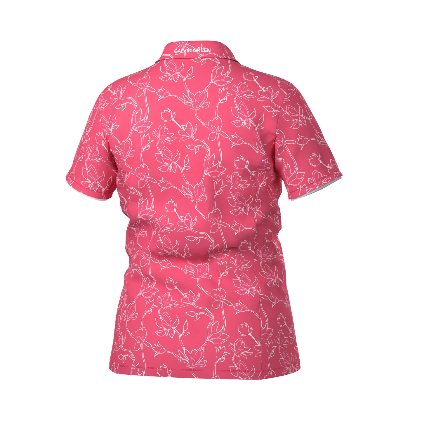 Galvin Green Ladies VENTIL8 PLUS Short Sleeve Polo with Floral Print  in Camelia Rose