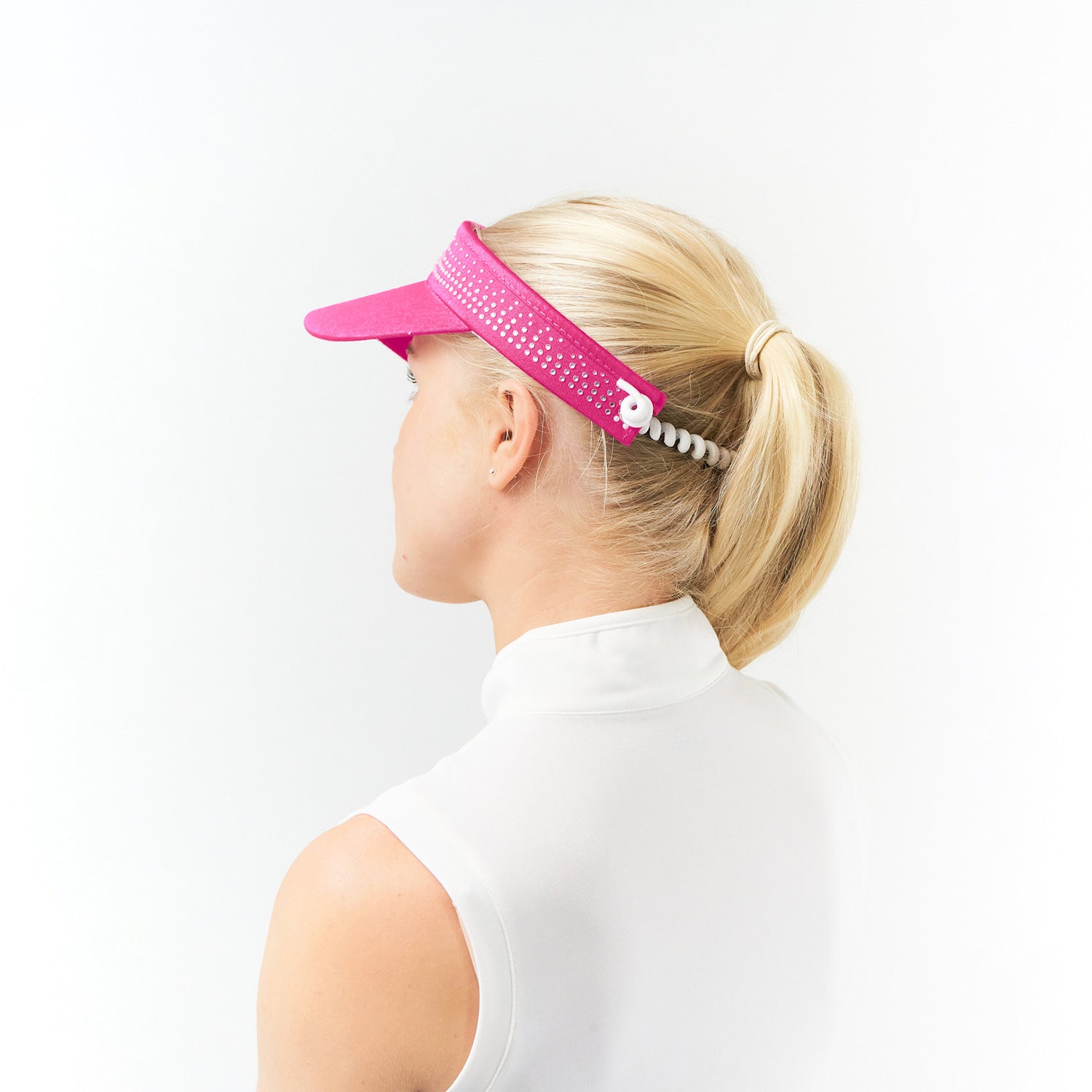 Surprizeshop Crystal Embellished Golf Visor with Adjustable Fit 